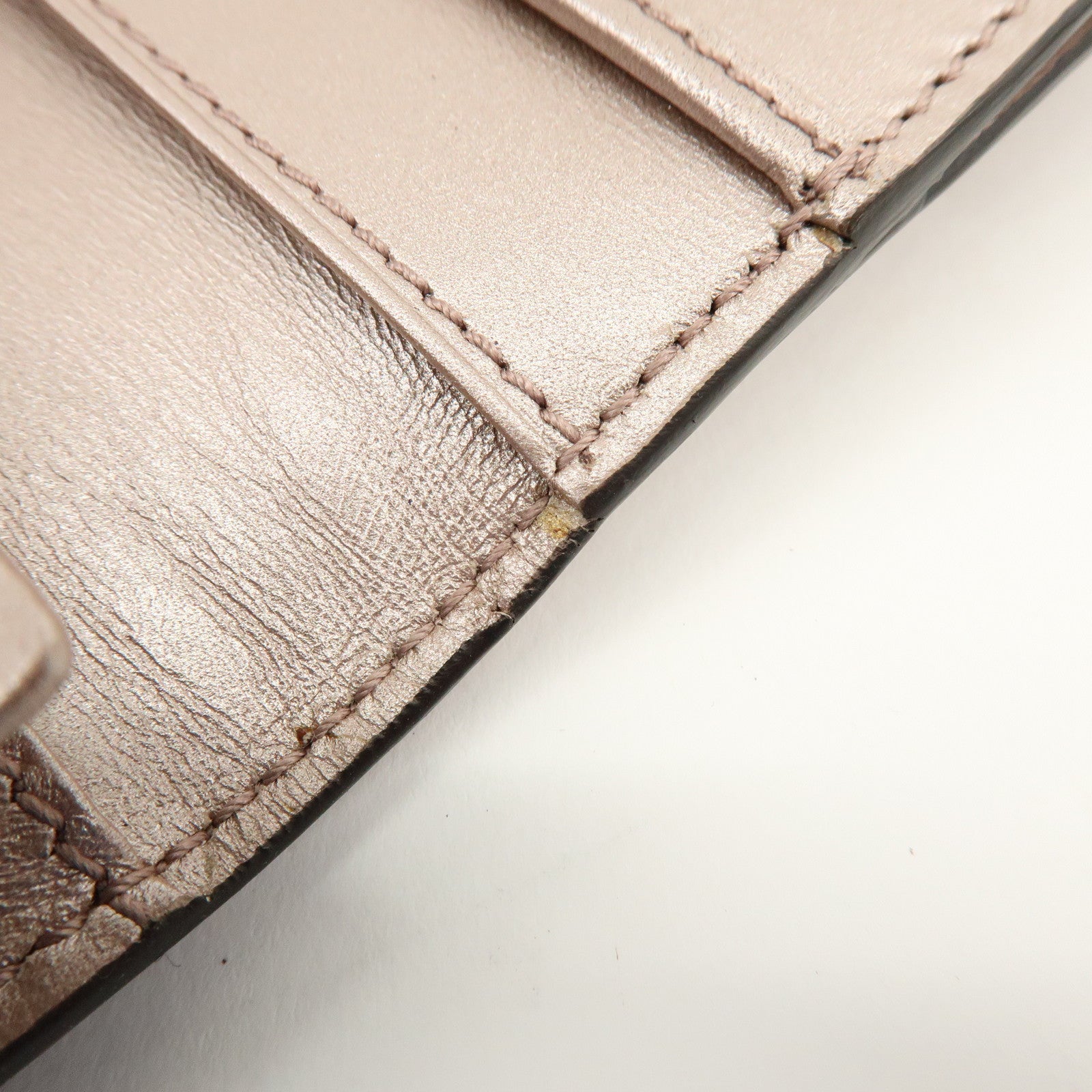 GUCCI Lovely Heart Microguccissima Bi-fold Long Wallet Pink 203550