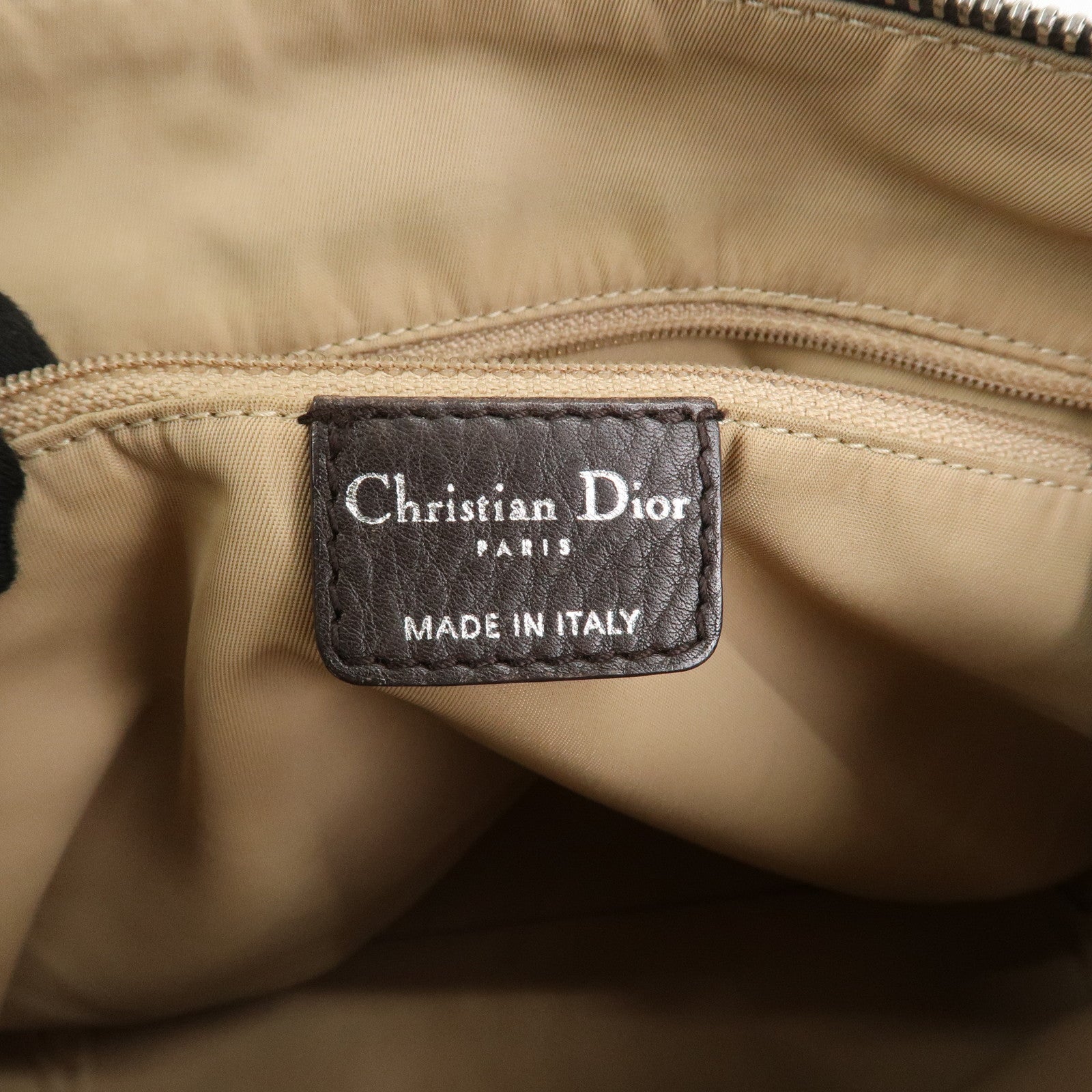 Christian Dior Street Chic Trotter Canvas Leather Shoulder Bag