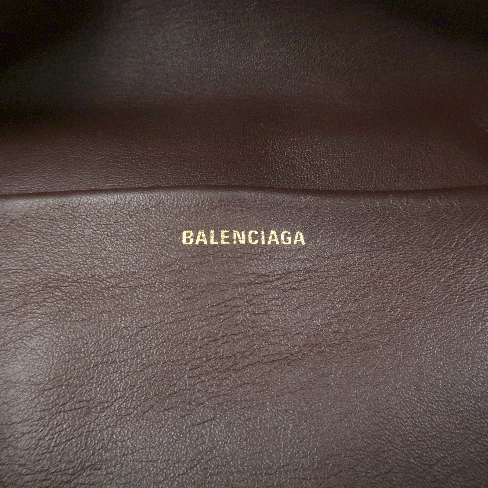 BALENCIAGA Leather Souvenir XS Body Bag Crossbody Bag Brown 518163