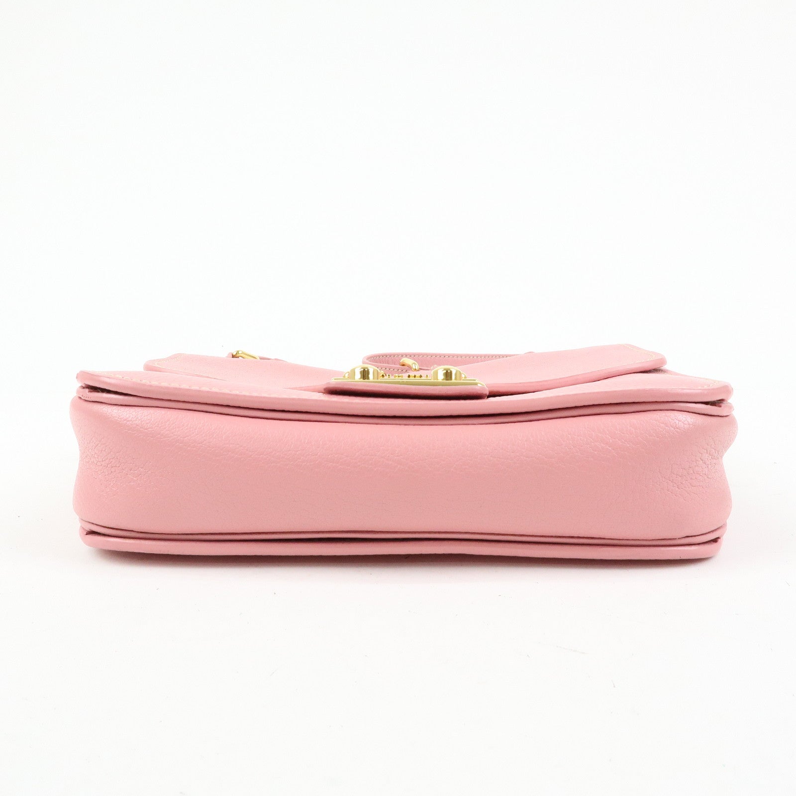MIU MIU Madras Leather Top Handle 2Way Bag Hand Bag Pink RN0717