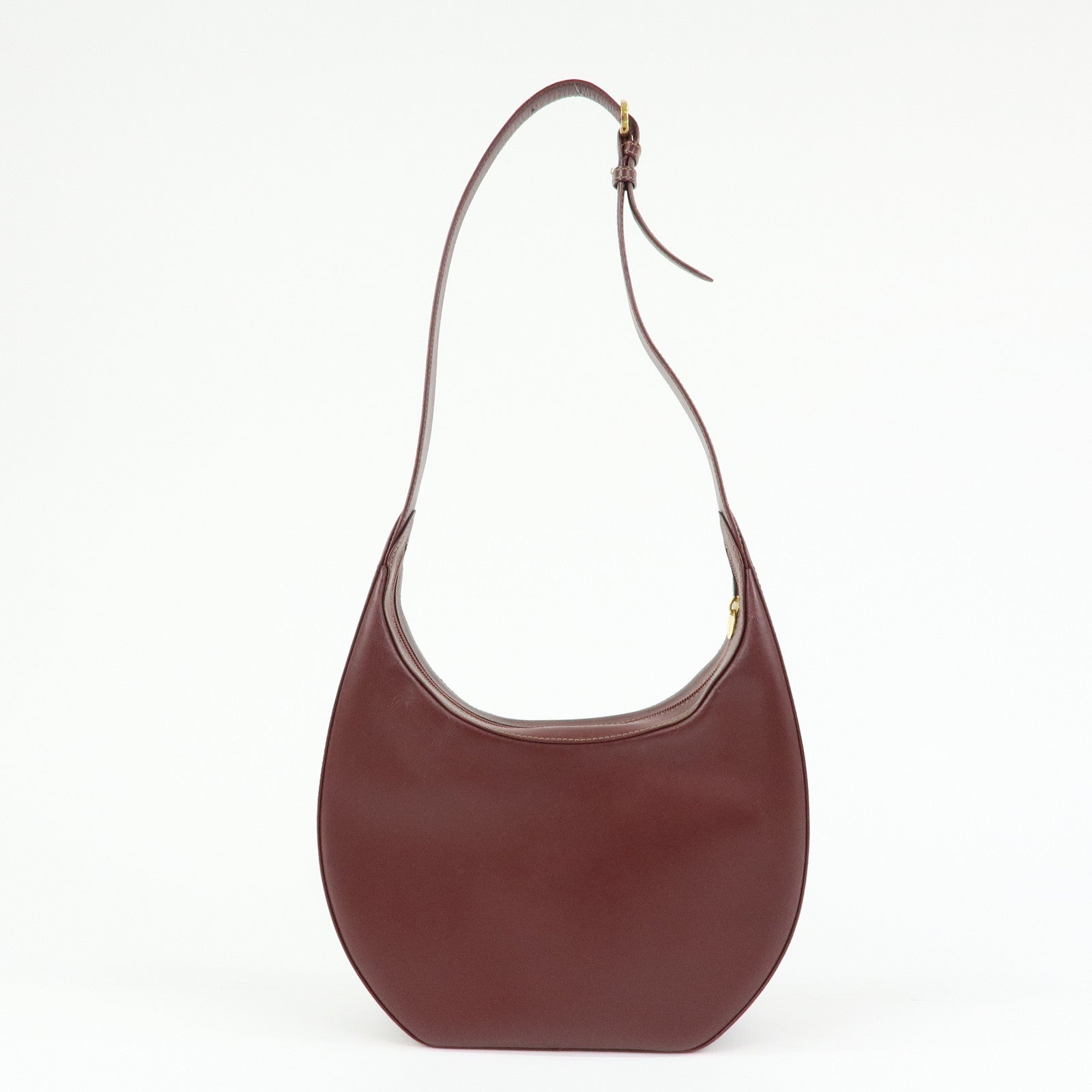 Cartier Must de Cartier Leather Shoulder Bag Hand Bag Bordeaux