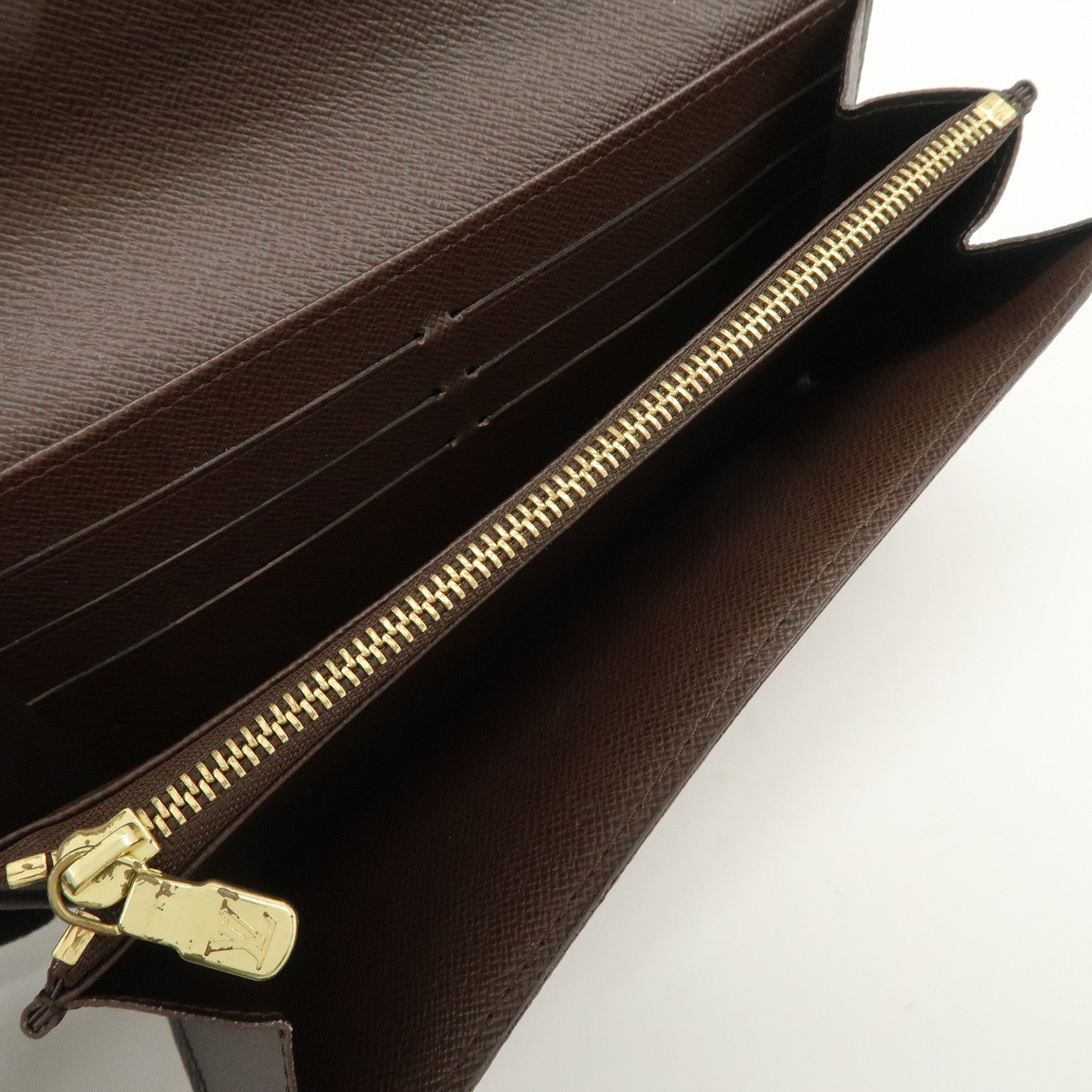 Louis Vuitton Damier Canvas Portefeuille Sarah Wallet Brown N61734