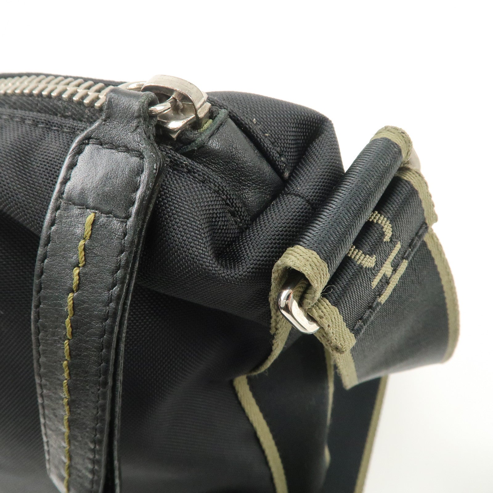 CHANEL Chanel Sports Line Nylon Shoulder Crossbody Bag Khaki 10462052 Used