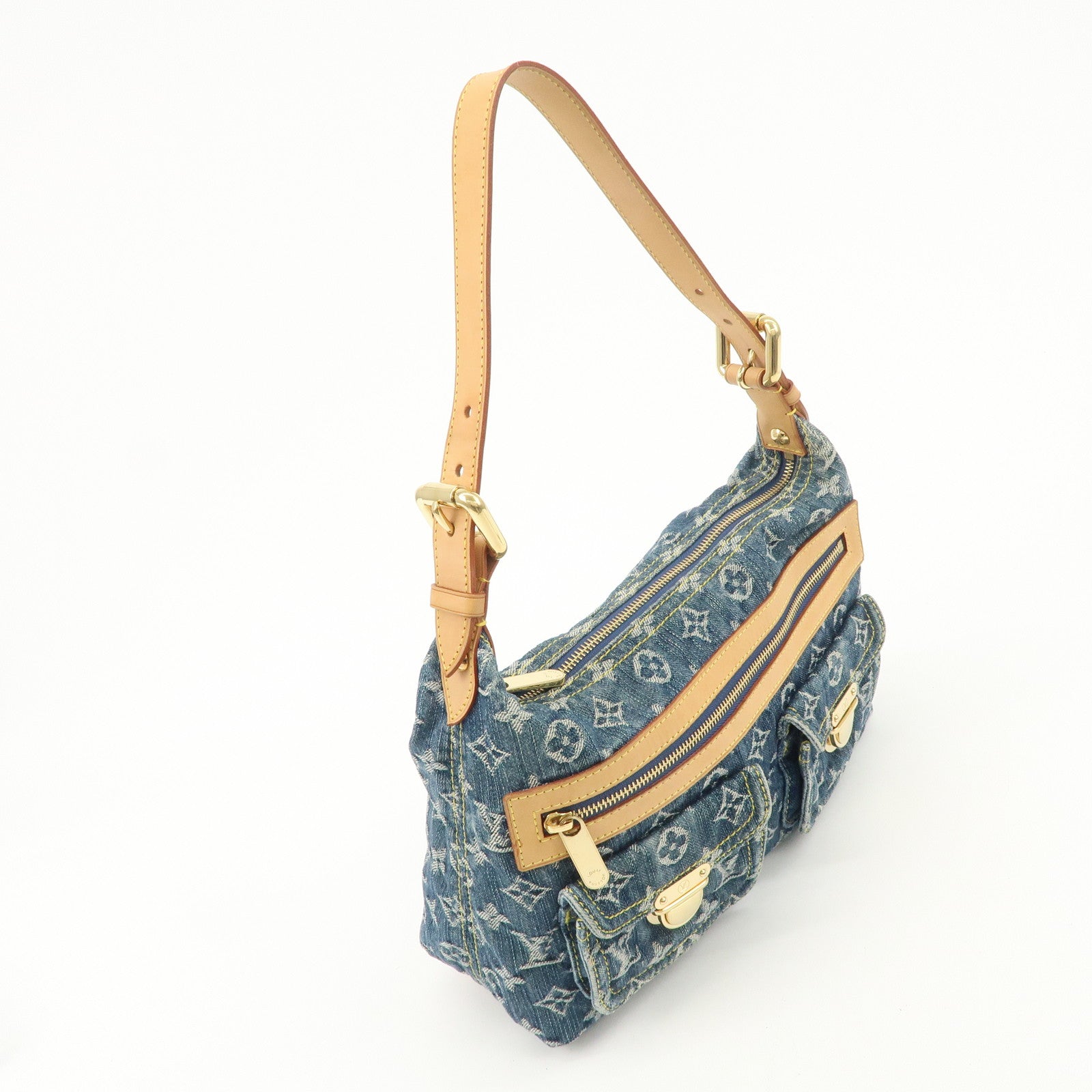 Louis Vuitton Monogram Denim Baggy PM 2Way Bag Shoulder Bag M95049