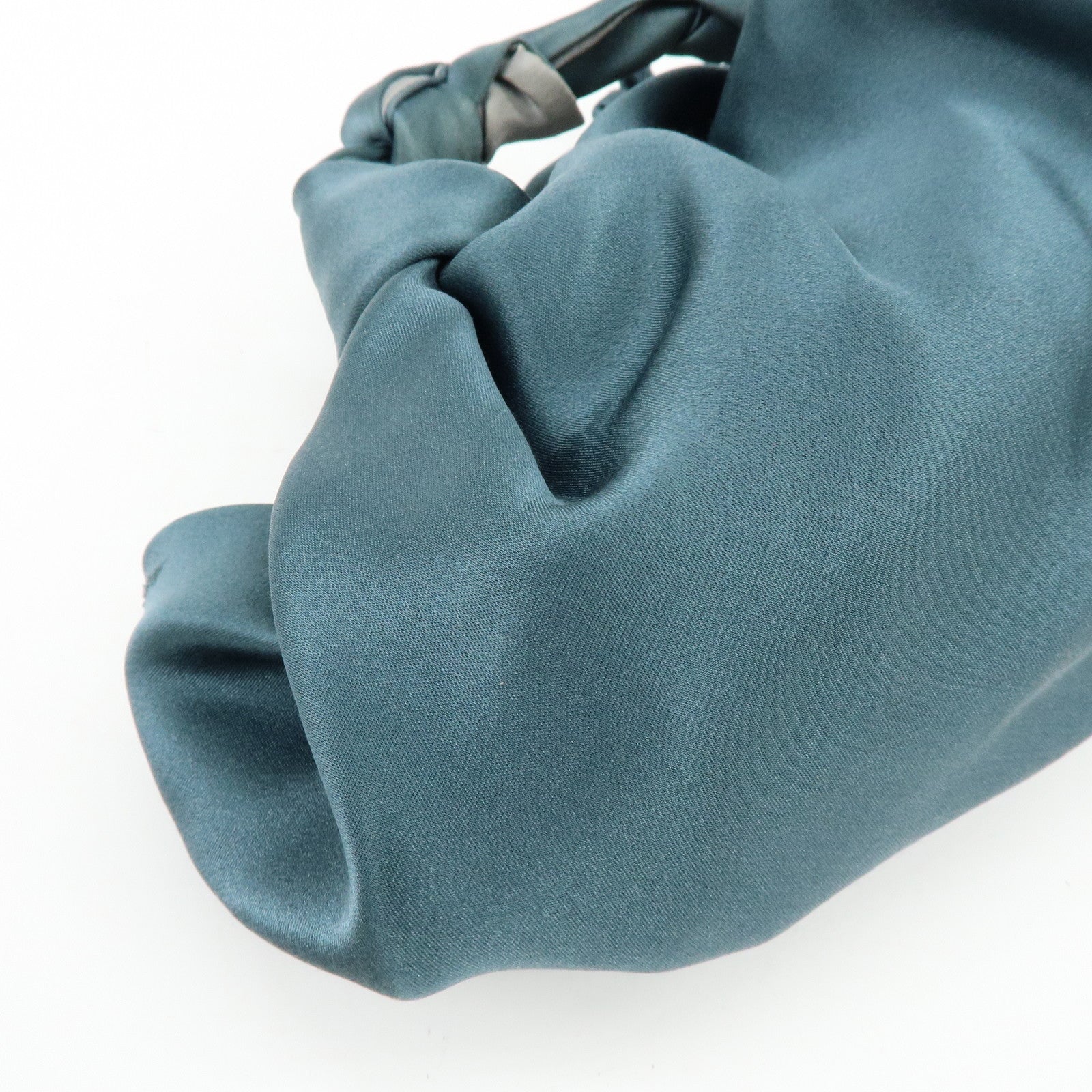 THE ROW Ascot Silk100% Hand Bag Emerald Green