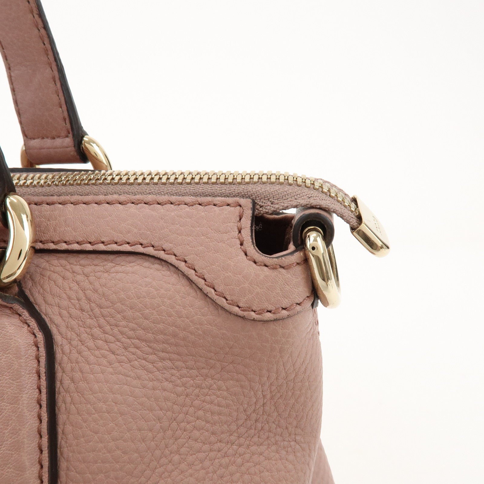 GUCCI SOHO Leather 2Way Bag Hand Bag Shoulder Bag Pink 308362