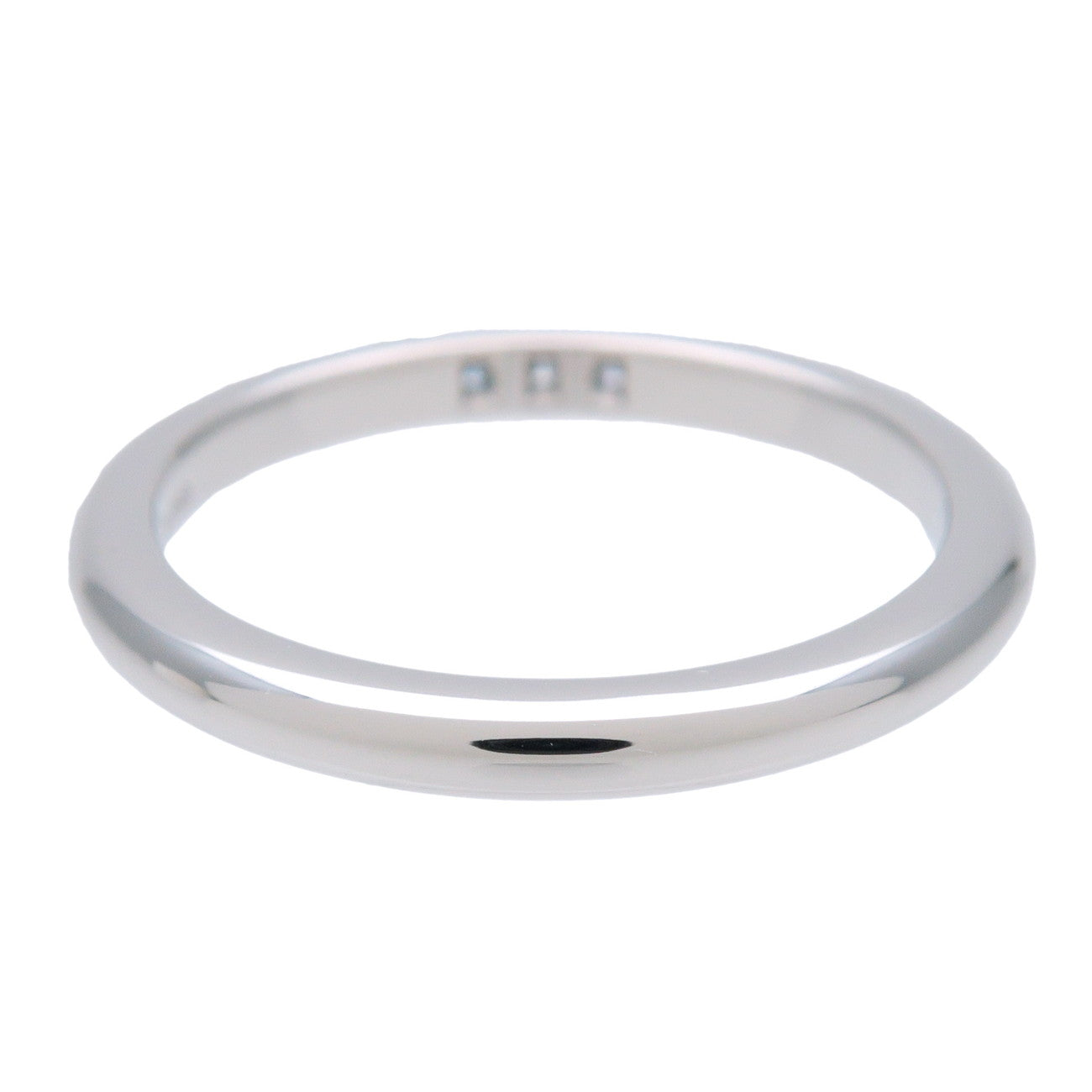 Tiffany & Co Classic Band 3P Diamond Ring PT950 Platinum US4