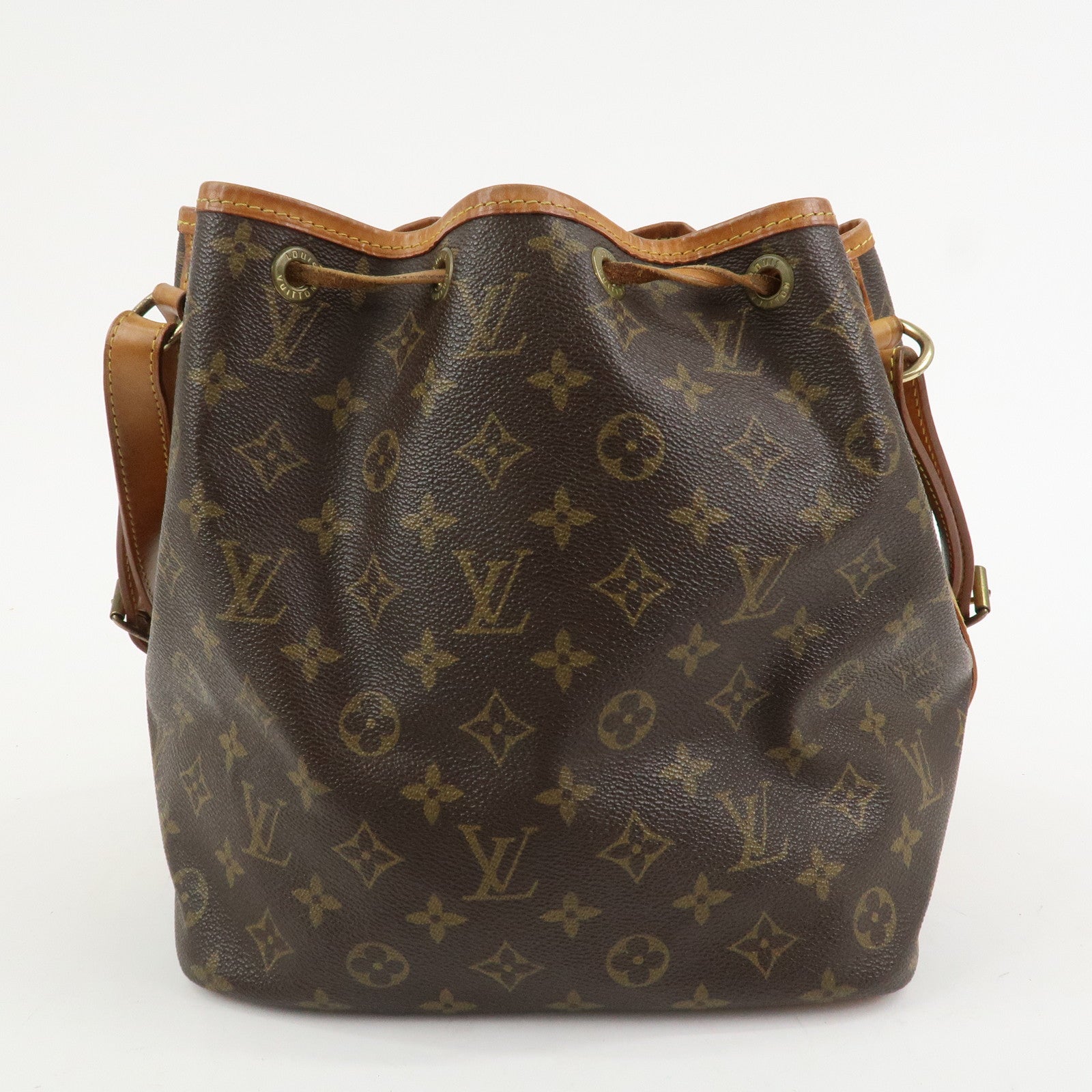 Louis Vuitton Monogram Canvas Petit Noe Shoulder Bag Brown M42226