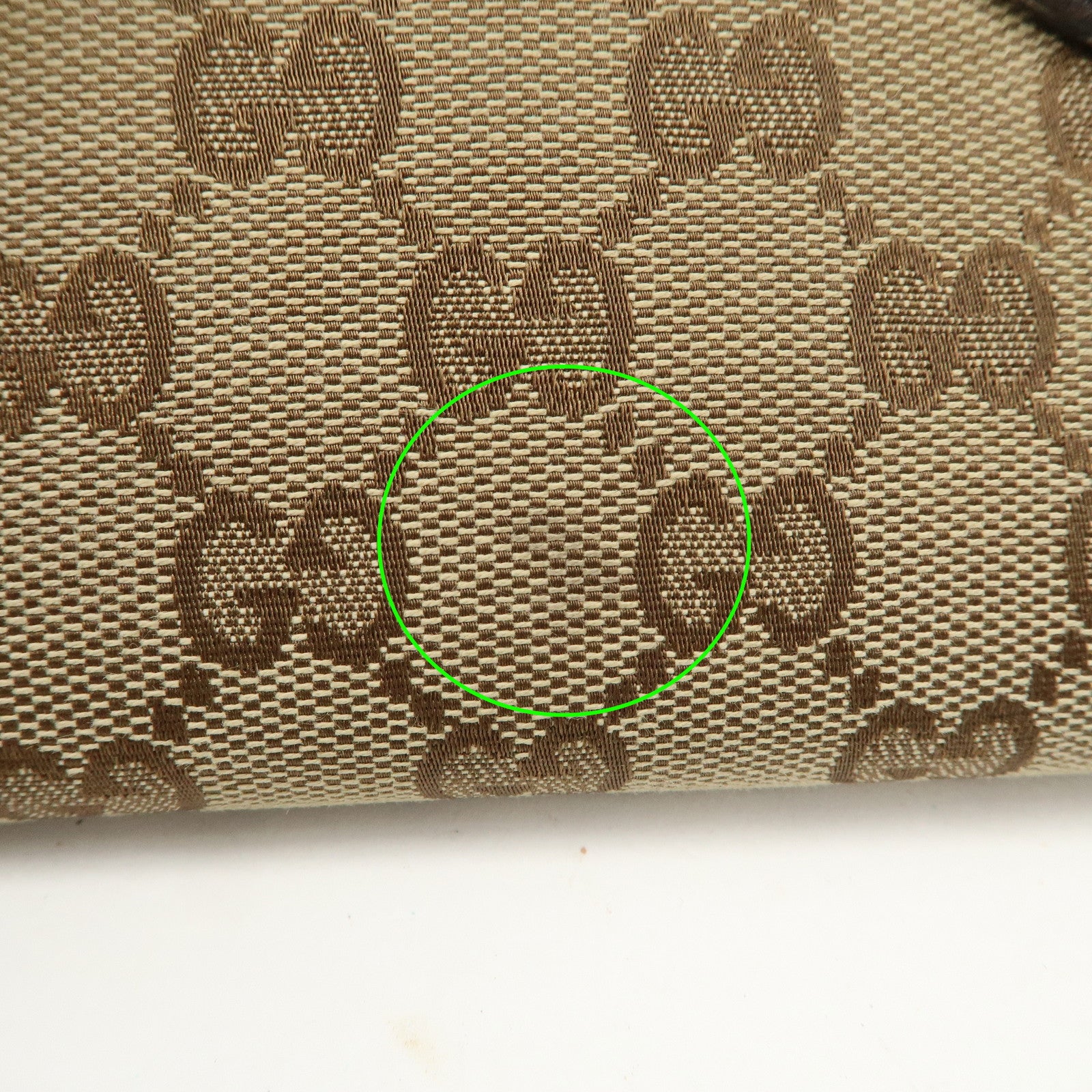 GUCCI Lovely Heart GG Canvas Leather Bi-fold Long Wallet Brown 203550 Used