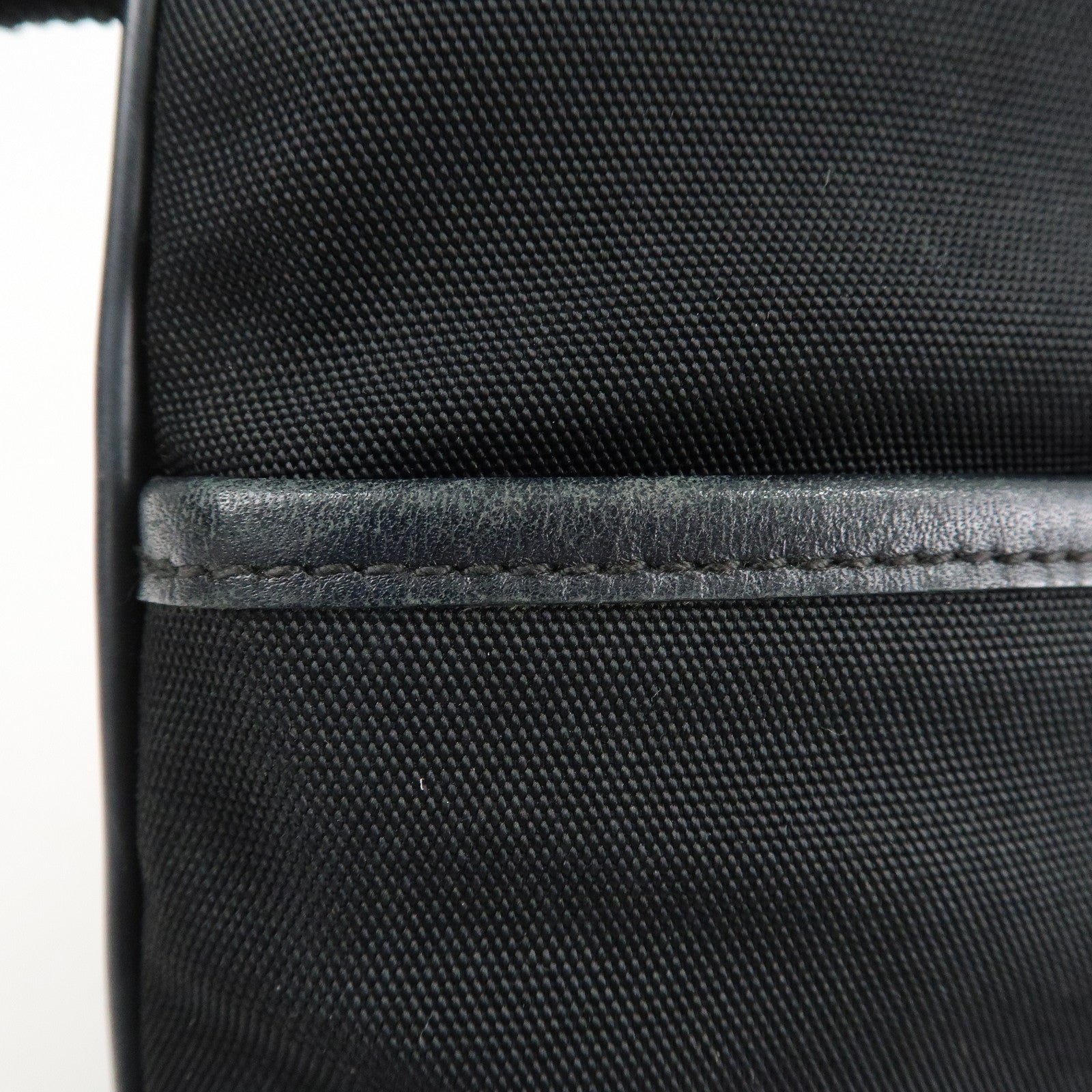 GUCCI Leather Nylon Shoulder Bag Black 141626 Used