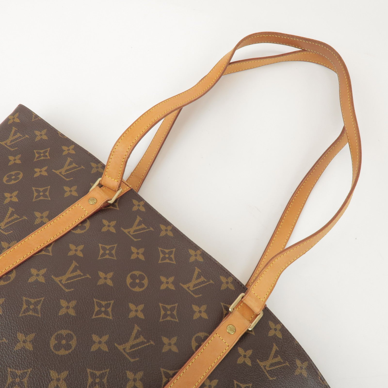 Louis Vuitton Monogram Sac Shopping Shoulder Bag Brown M51108