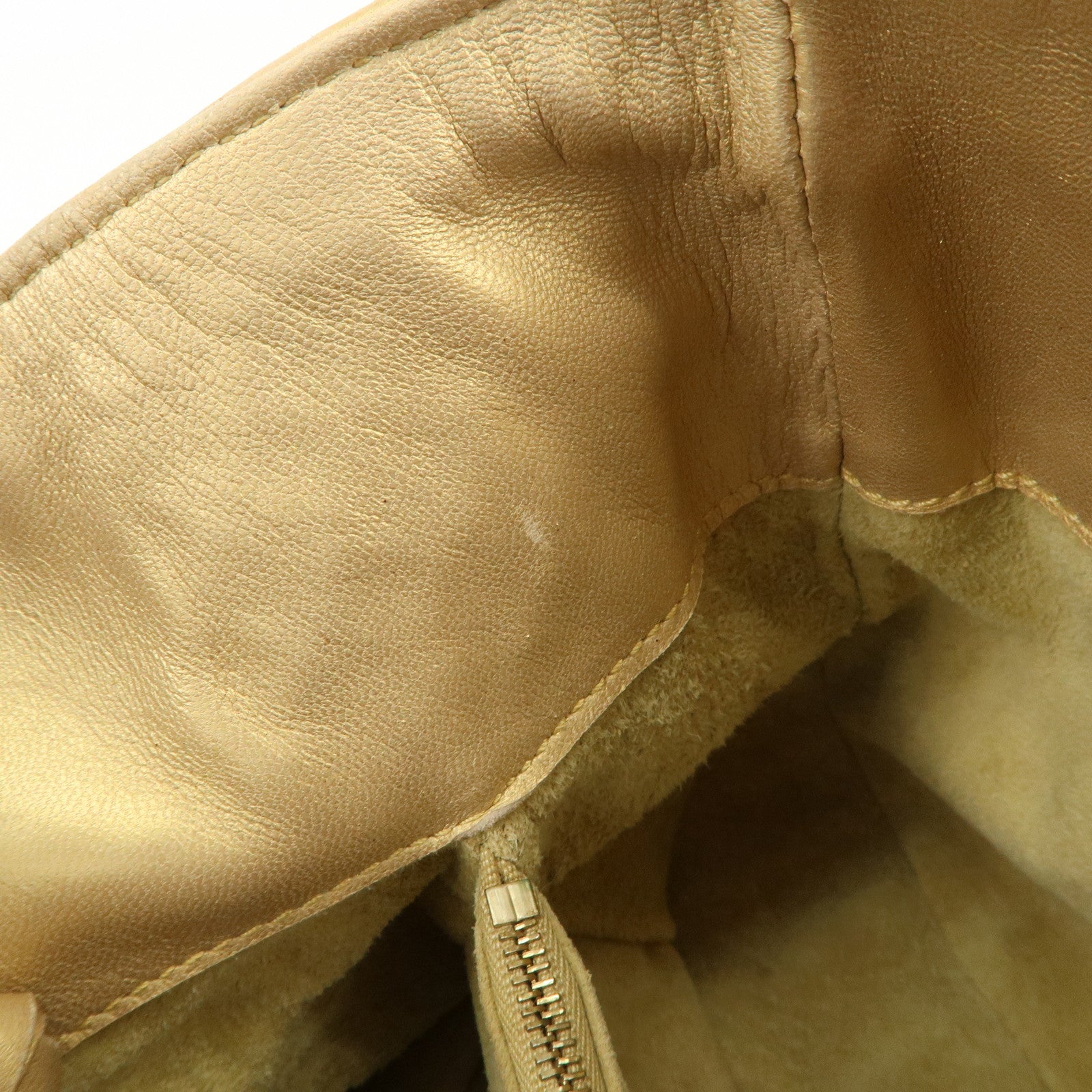 BOTTEGA VENETA Intrecciato Shoulder Bag Hand Bag Green Gold