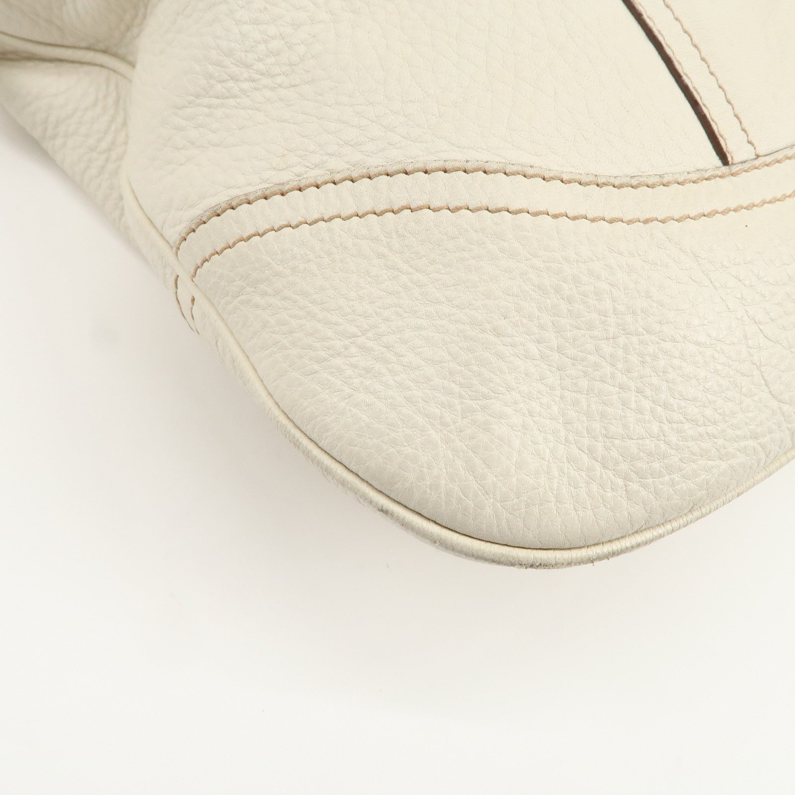 PRADA Logo Shoulder Bag Hand Bag Ivory