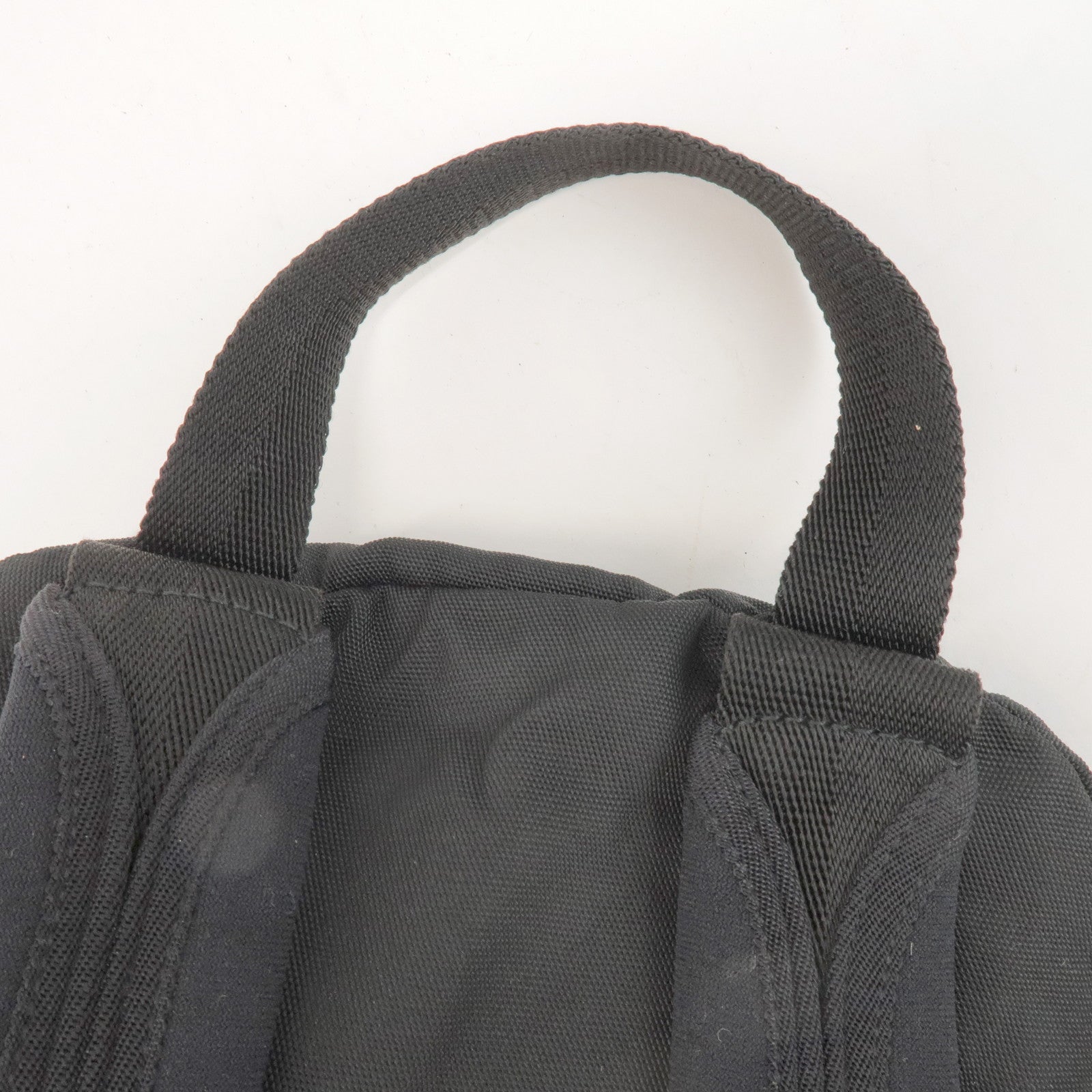 GUCCI Sherry Nylon Web Zipper Line Backpack Rucksack Black 122349