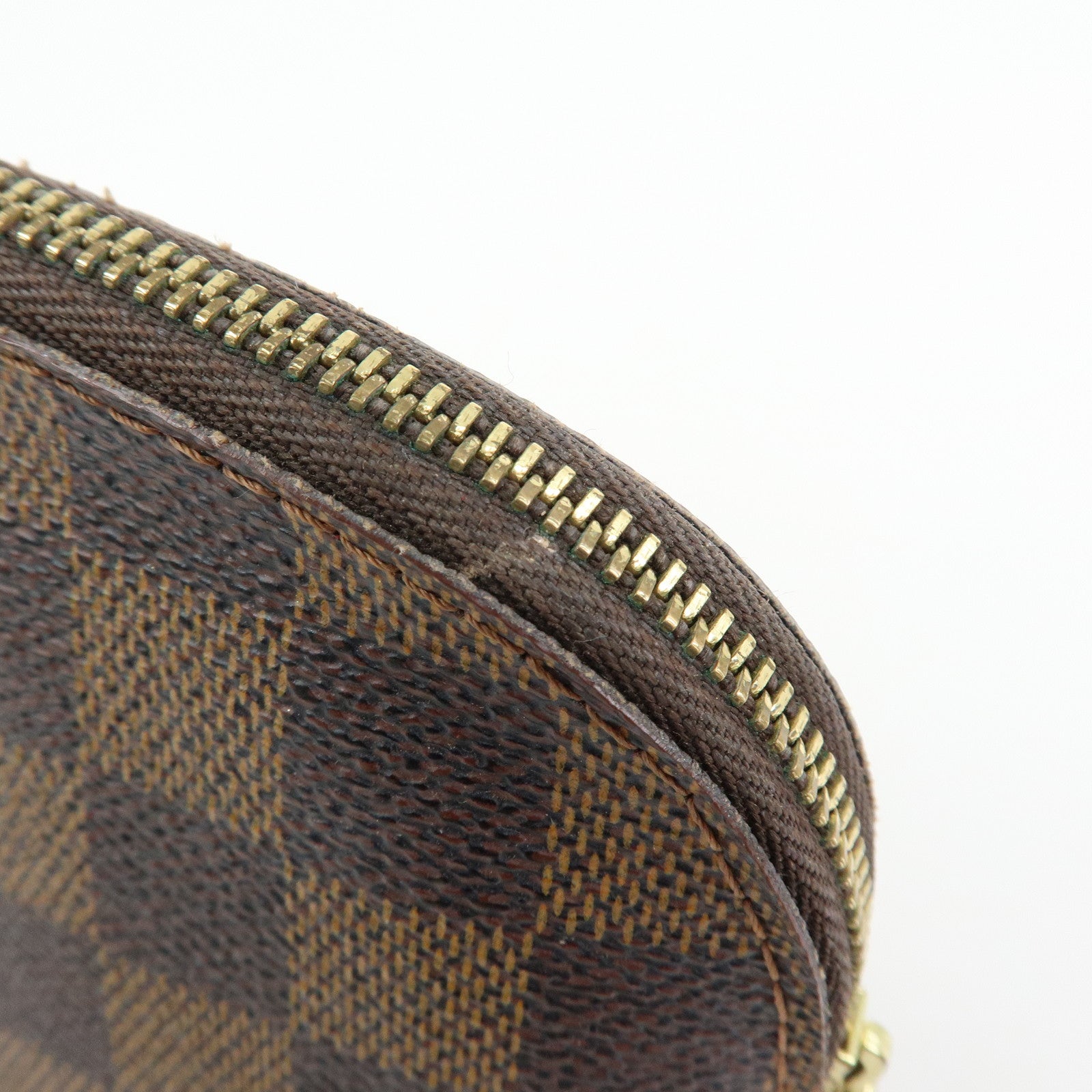 Louis Vuitton Damier Ebene Pochette Cosmetic PM Pouch Brown N47516