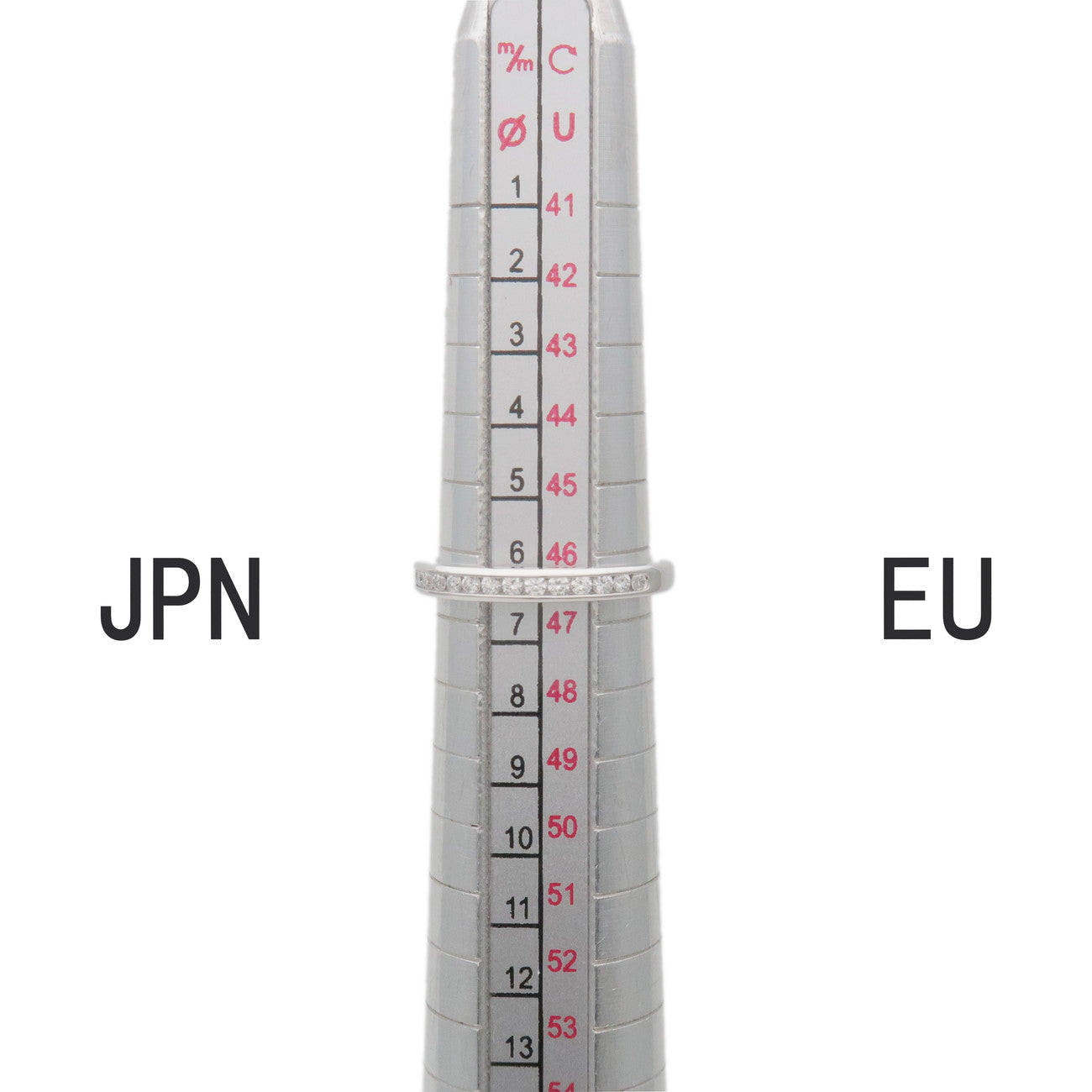 Tiffany & Co Half Circle Channel Setting Diamond Ring Platinum US4