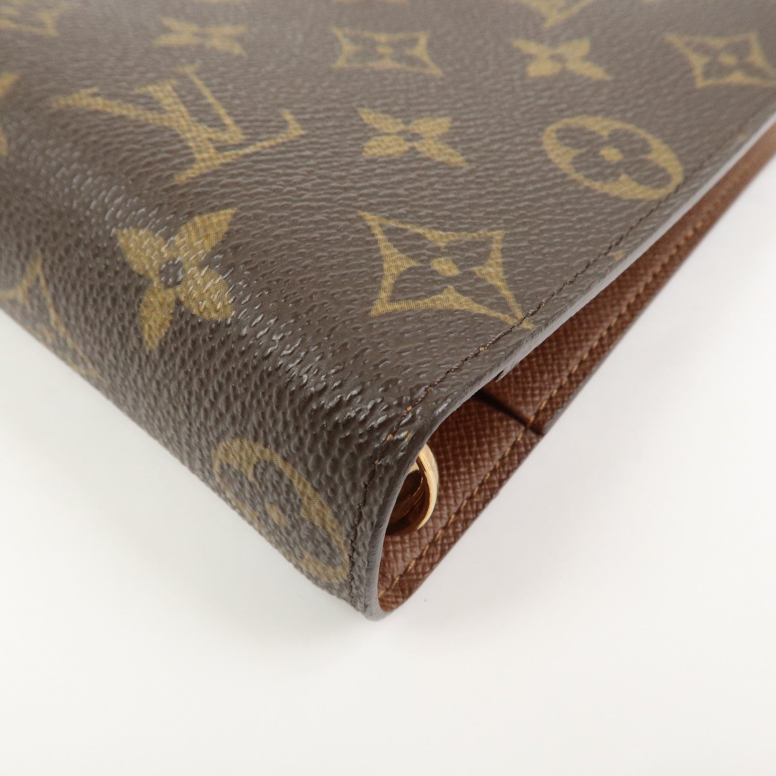 Louis Vuitton Monogram Canvas Agenda MM Planner Cover Brown R20105