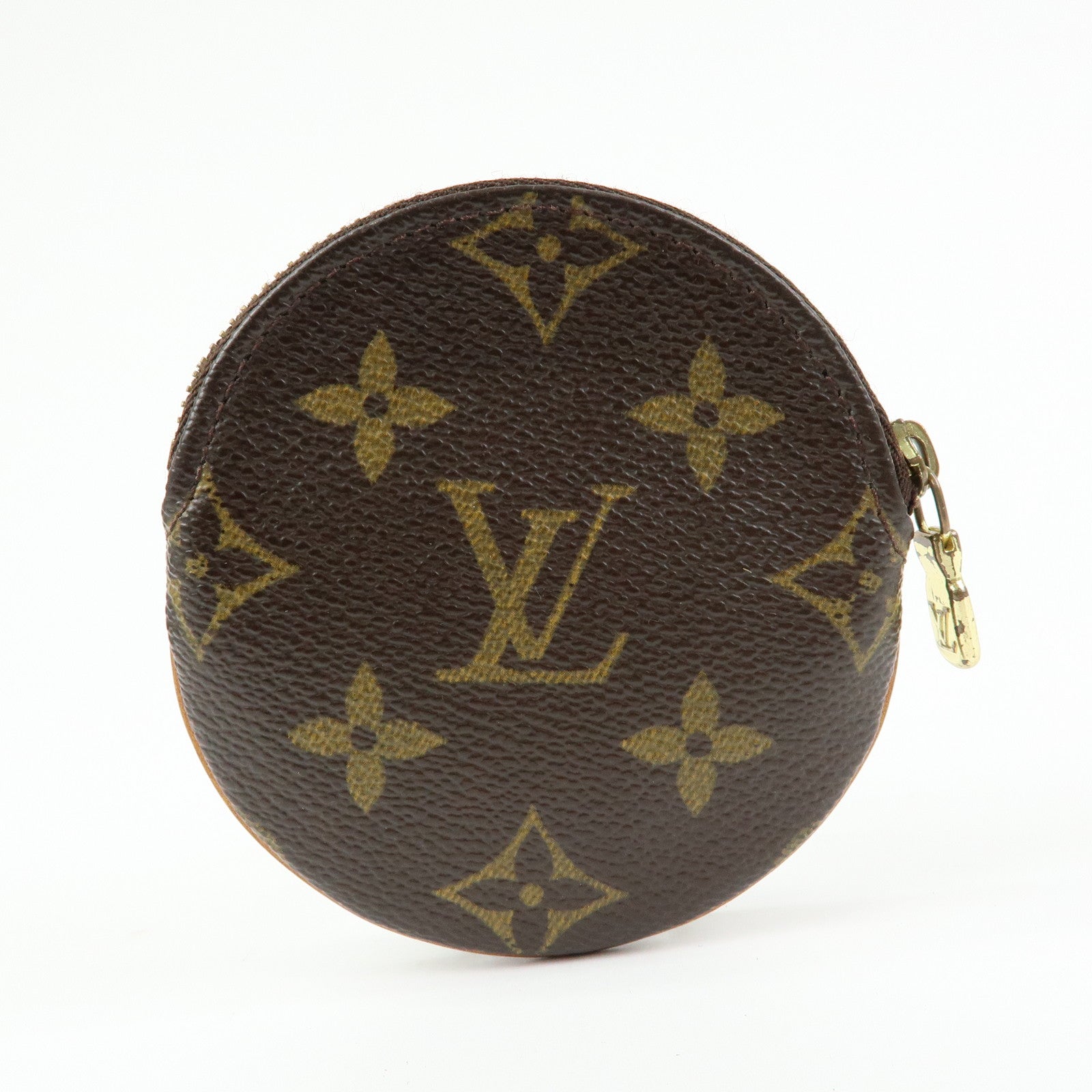 Louis Vuitton Monogram Porte Monnaie Rond Coin Case Brown M61926