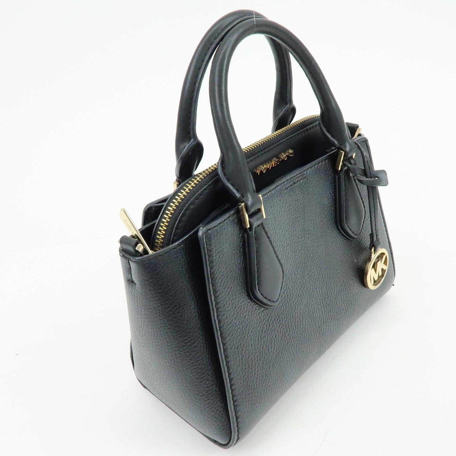 MICHAEL KORS Daria 2-in-1 Satchel Small Leather 2Way Bag Black