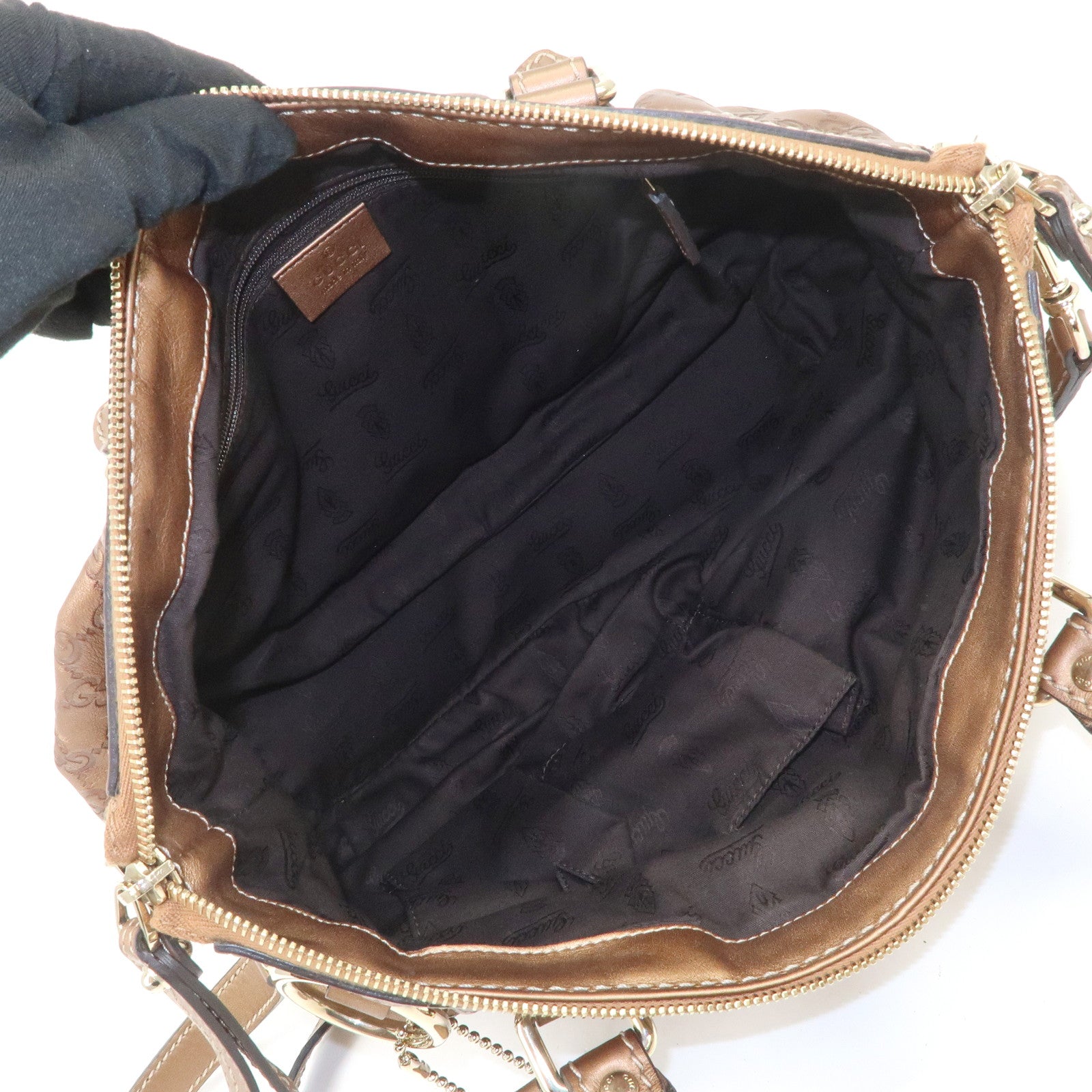 GUCCI Sukey Guccissima Leather 2Way Shoulder Bag Brown 247902