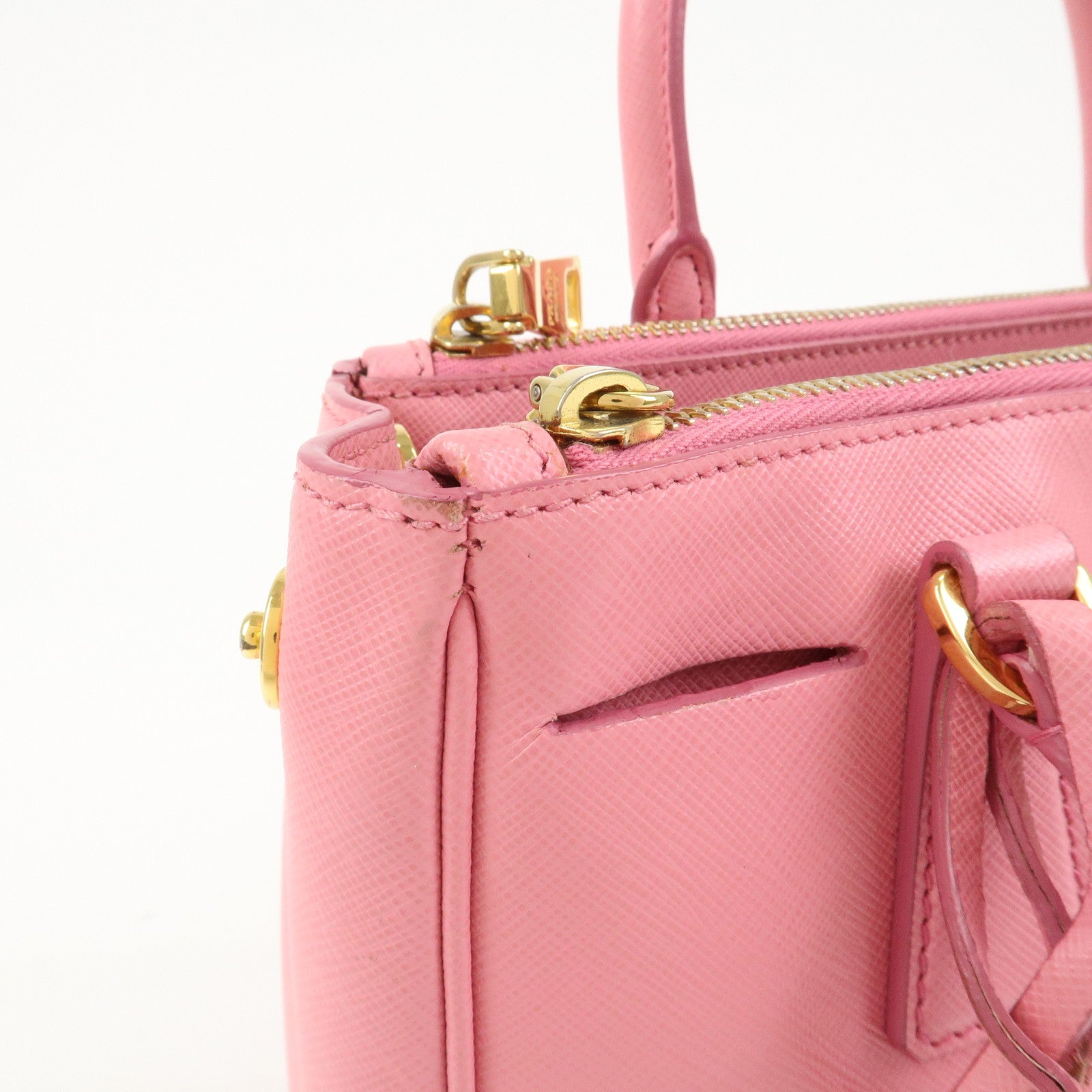 PRADA Galleria Saffiano Leather 2 Way Bag Hand Shoulder Bag 1BA896