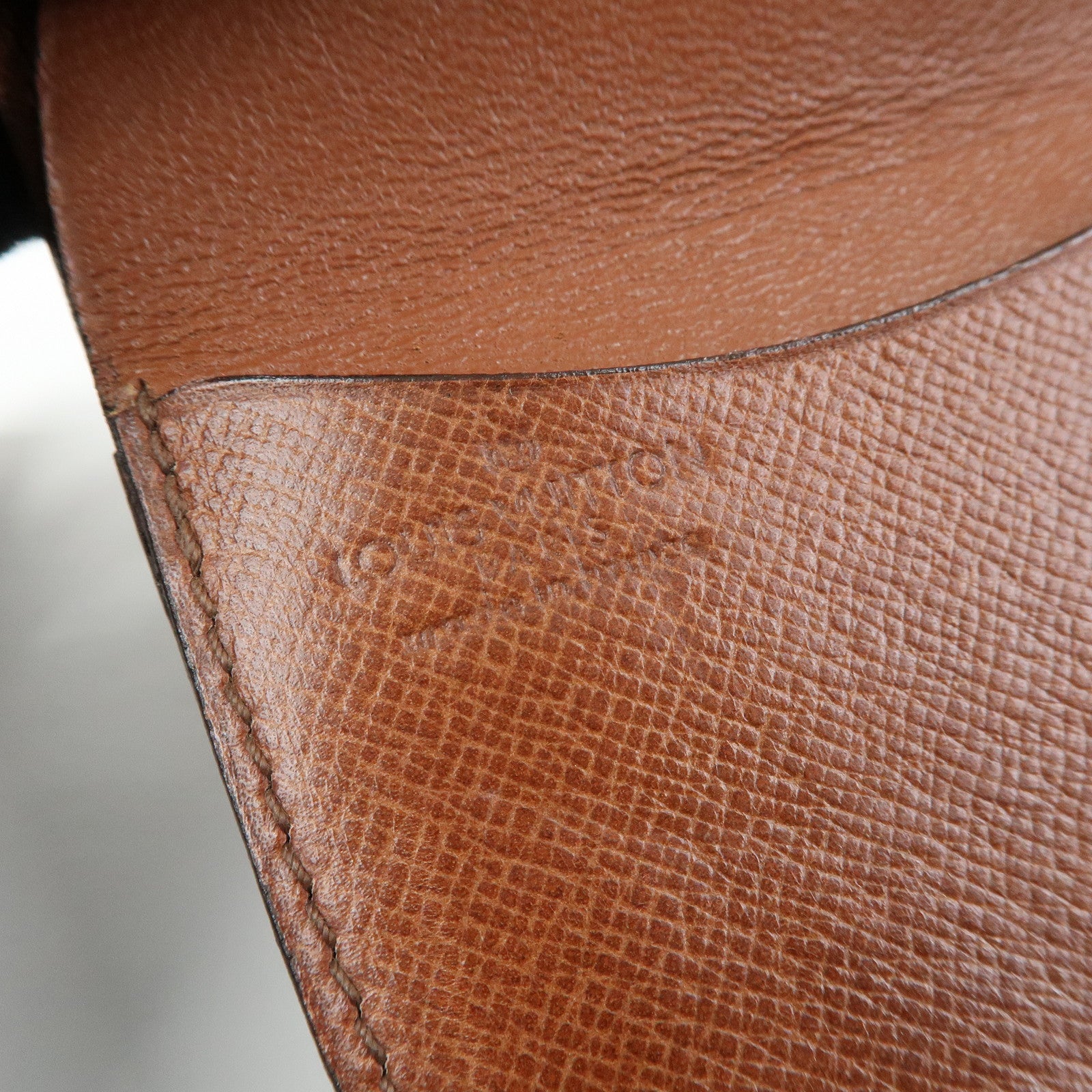 Louis Vuitton Monogram Porte Monnaie Gousset Coin Case Brown M61970