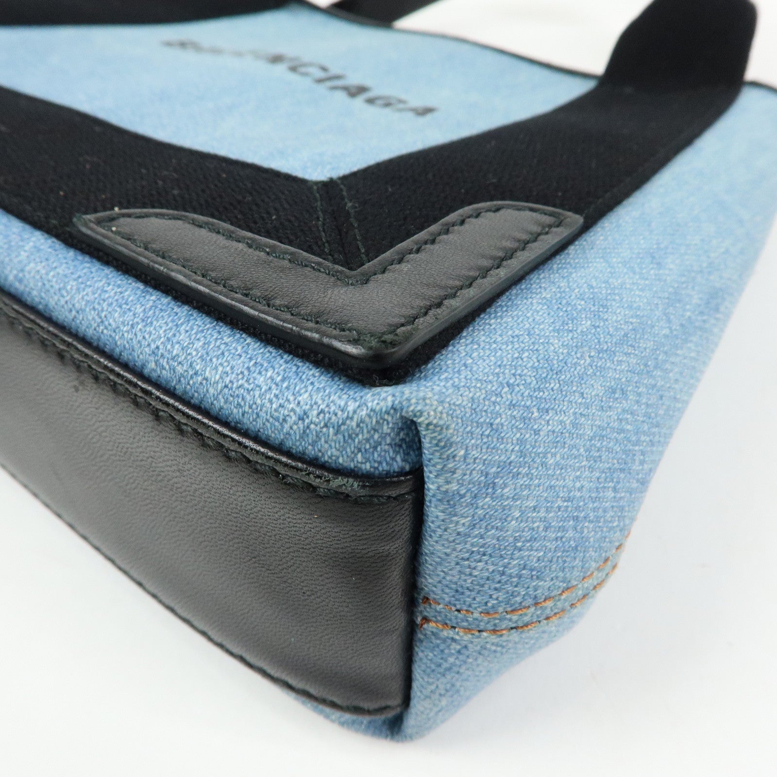 BALENCIAGA Navy Cabas XS 2WAY Bag 390346