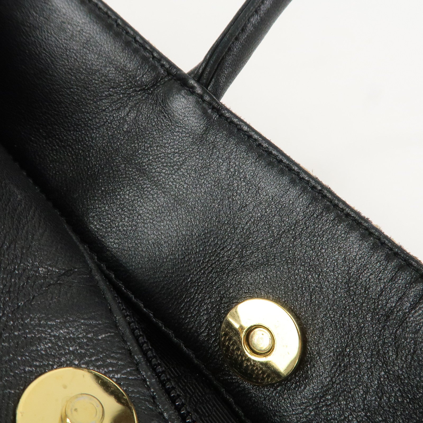 LOEWE Anagram Leather Tote Bag Leopard Black