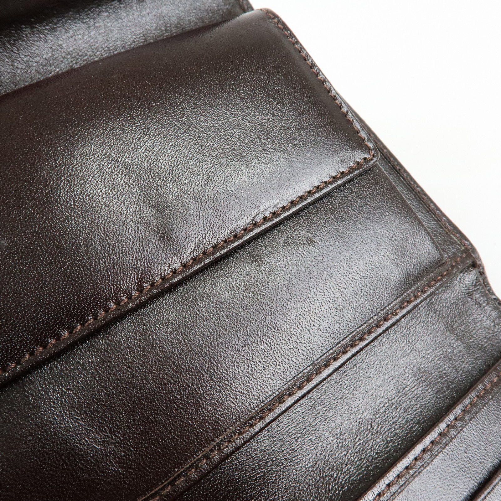 FENDI Zucca Canvas Leather Compact Wallet Brown 2270・30729・008