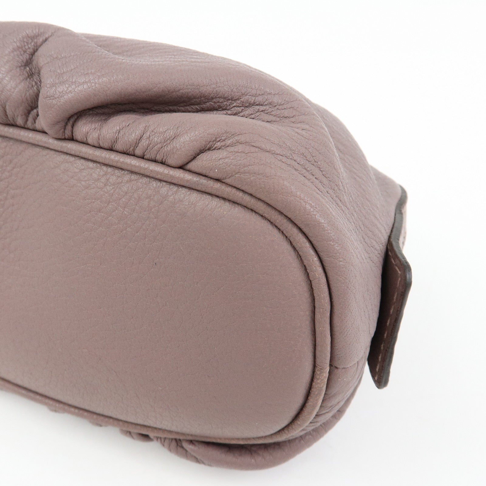 GUCCI Bamboo Leather Cosmetic Case Pouch Light Purple 246175