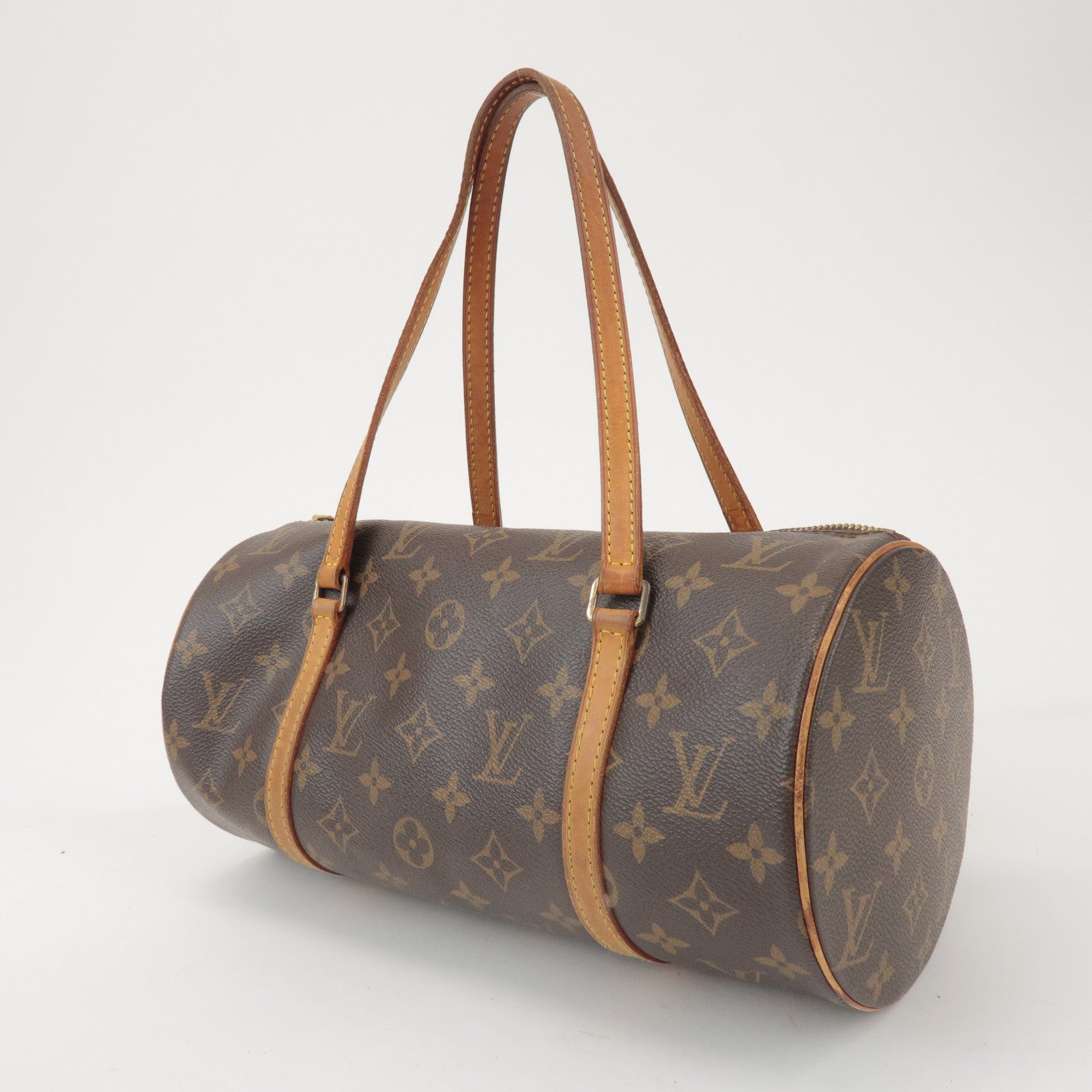 Louis Vuitton Monogram Papillon 30 Hand Bag Brown M51385