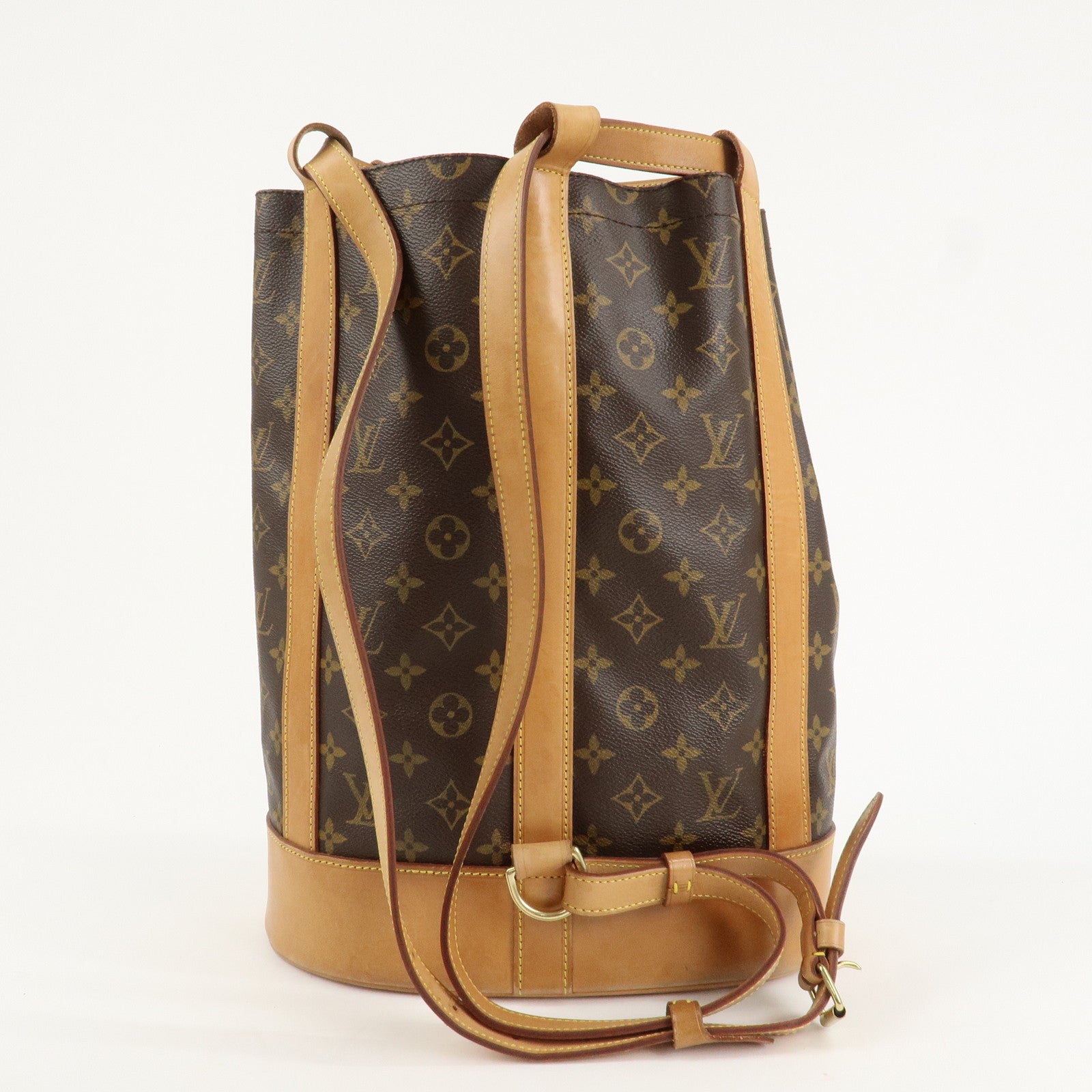 Louis Vuitton Monogram Randonnee PM Laundry Bag Brown M42243 Used