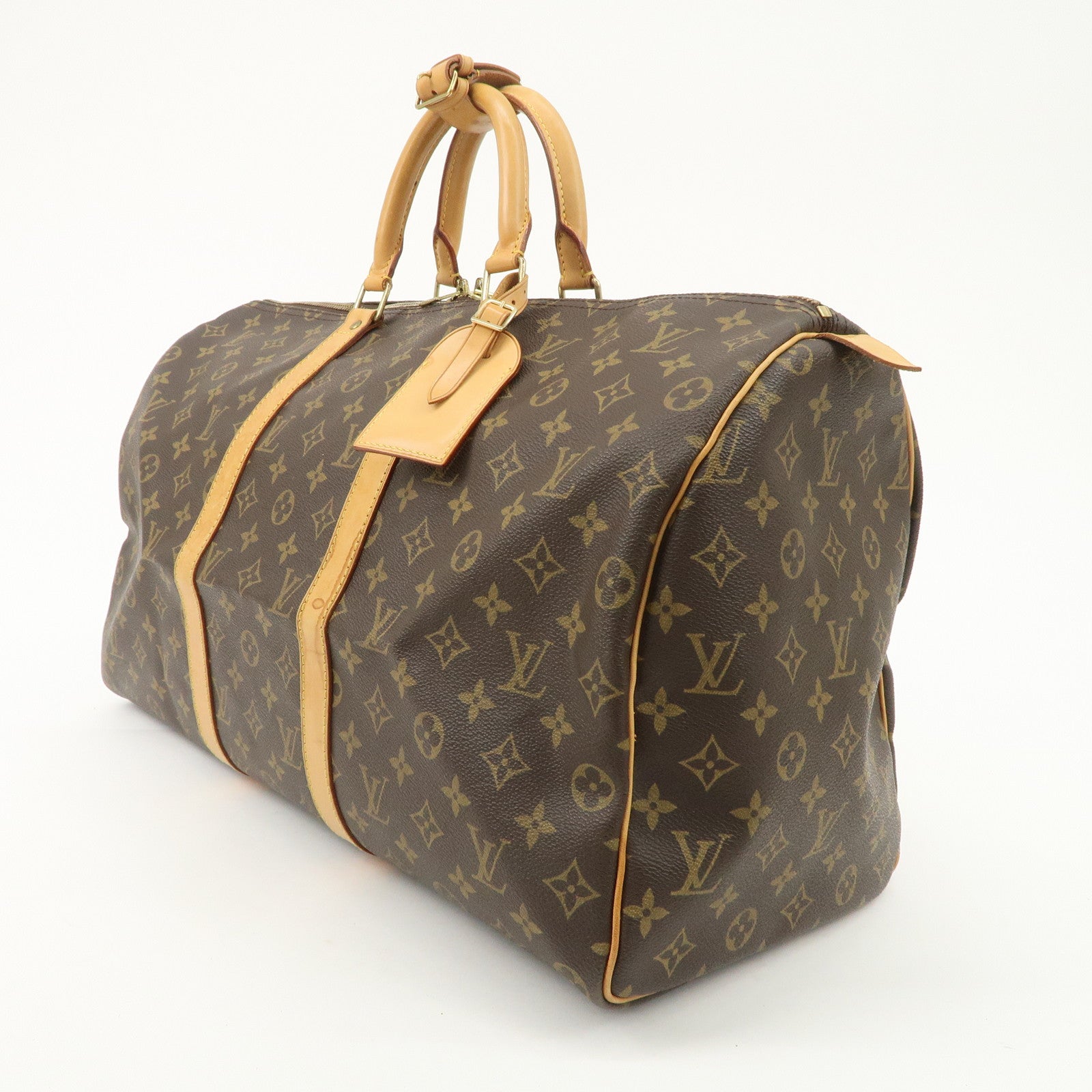 Louis Vuitton Monogram Keep All 50 Bag Boston Bag Brown M41426 Used