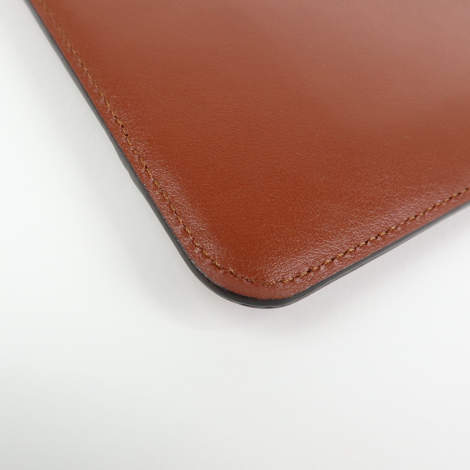 Chloe Chloe C Leather Pouch Fragment Case Passport Case Brown