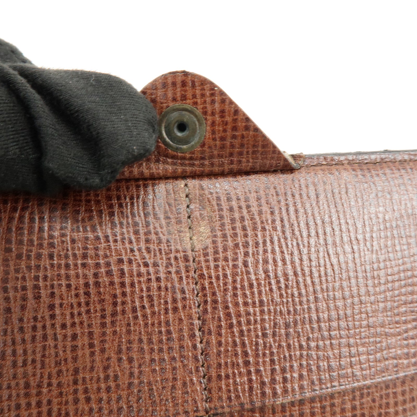 FENDI Zucca Leather Bi-fold Long Wallet Brown Black 8M0000