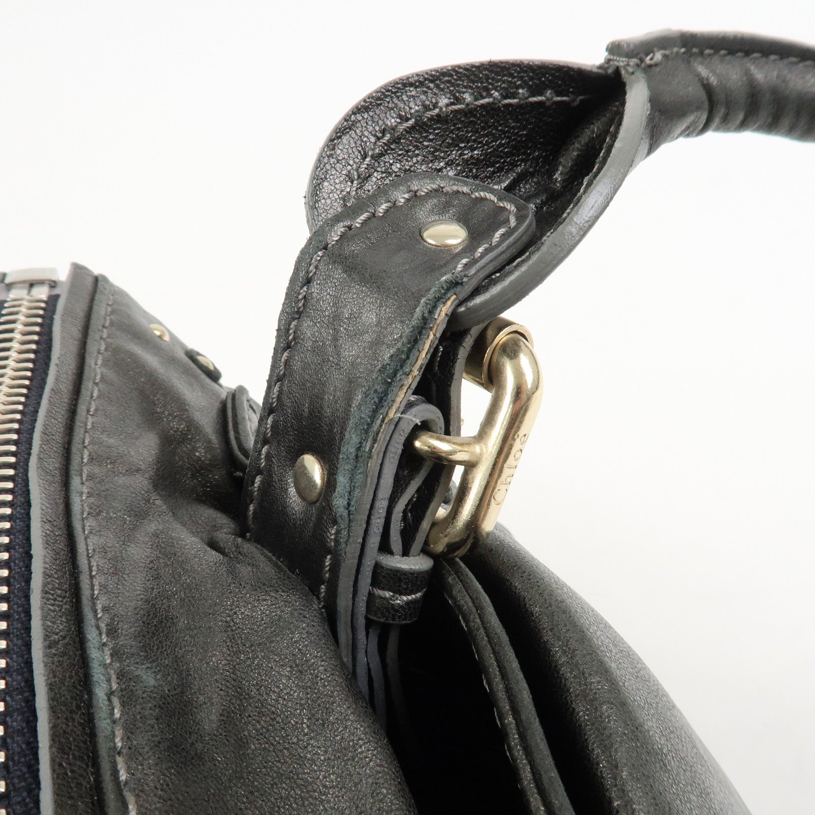 Chloe Paddington Leather Hand Bag Shoulder Bag Black