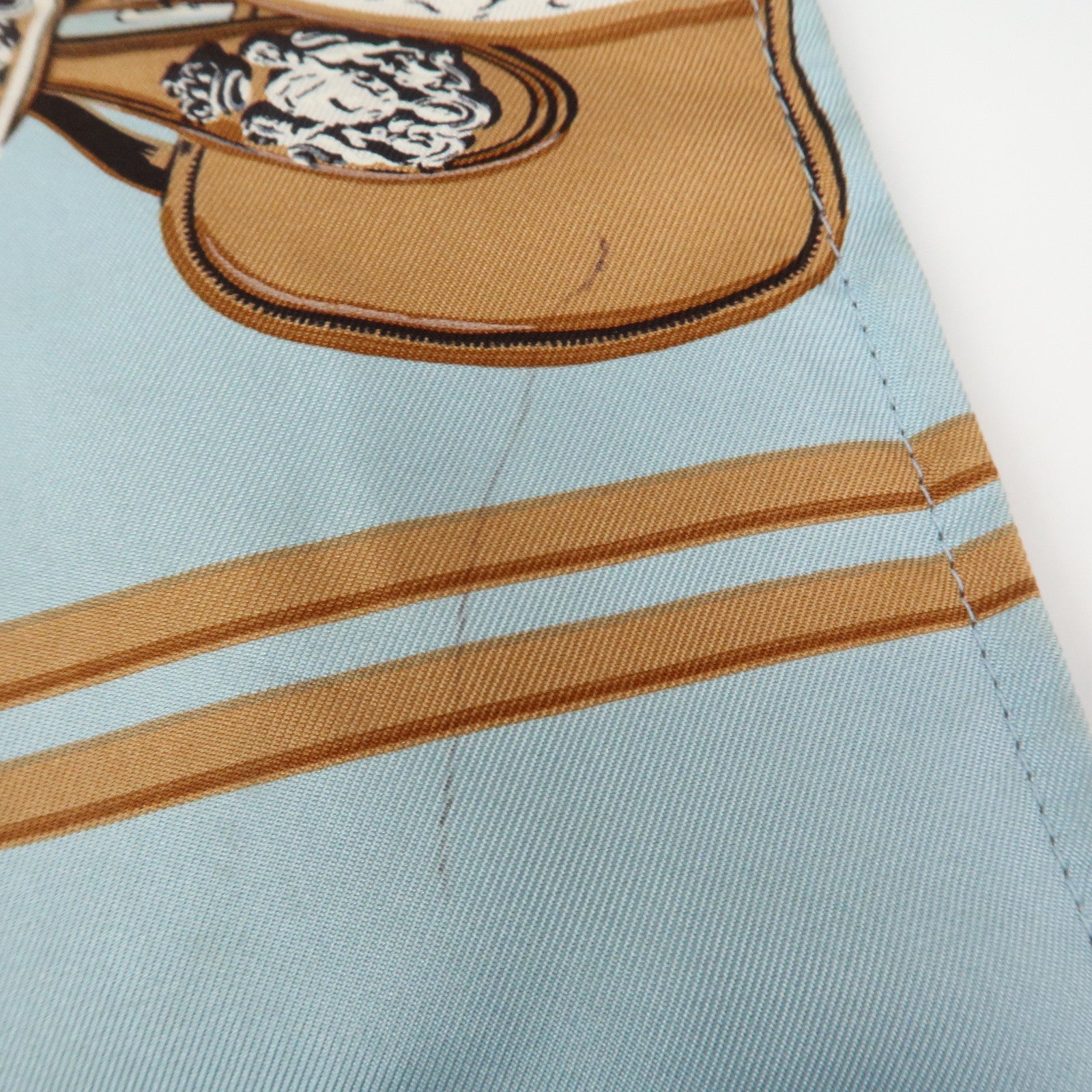 HERMES Silky City MM Canvas Leather Shoulder Bag BRIDES de GALA