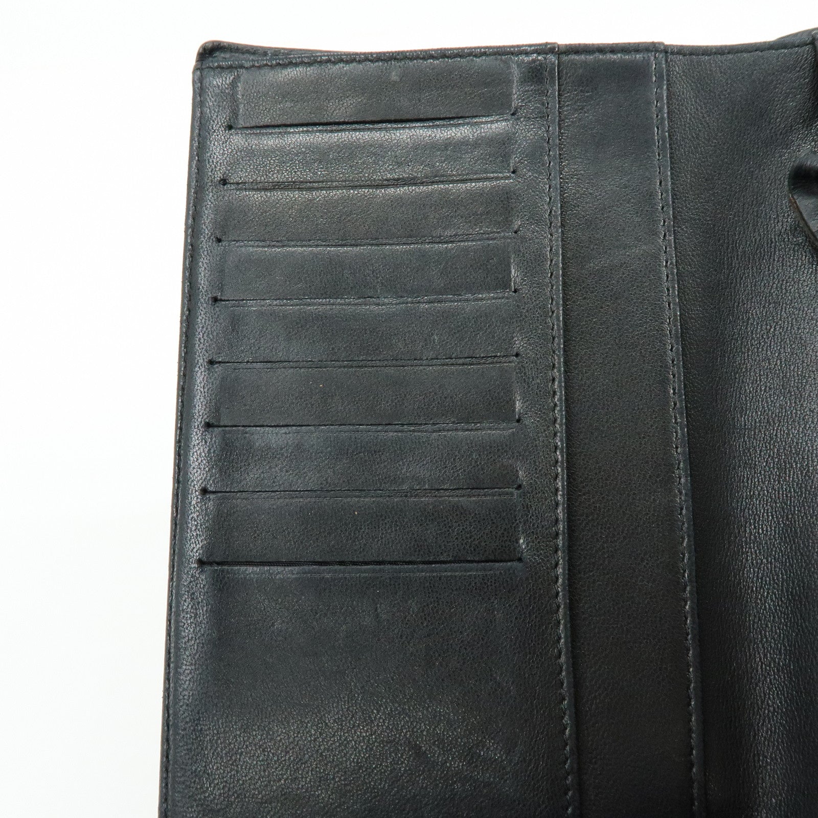 Chanel COCO Mark Caviarskin Long Flap Wallet Black