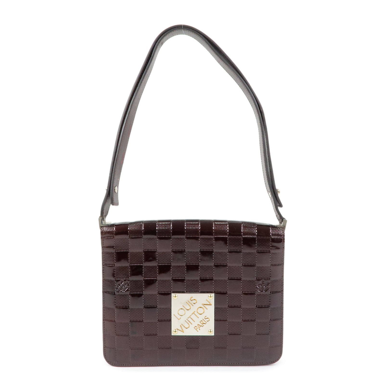 Louis Vuitton Damier Vernis Cabaret Shoulder Bag Bordeaux M92124