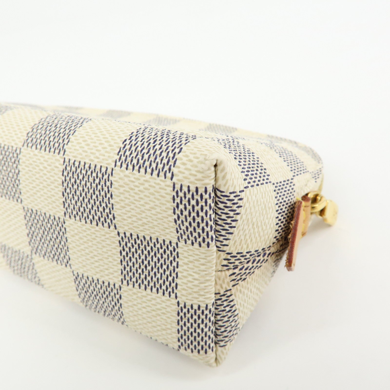 Louis Vuitton Damier Azur Canvas Pochette Cosmetic PM Pouch N60024
