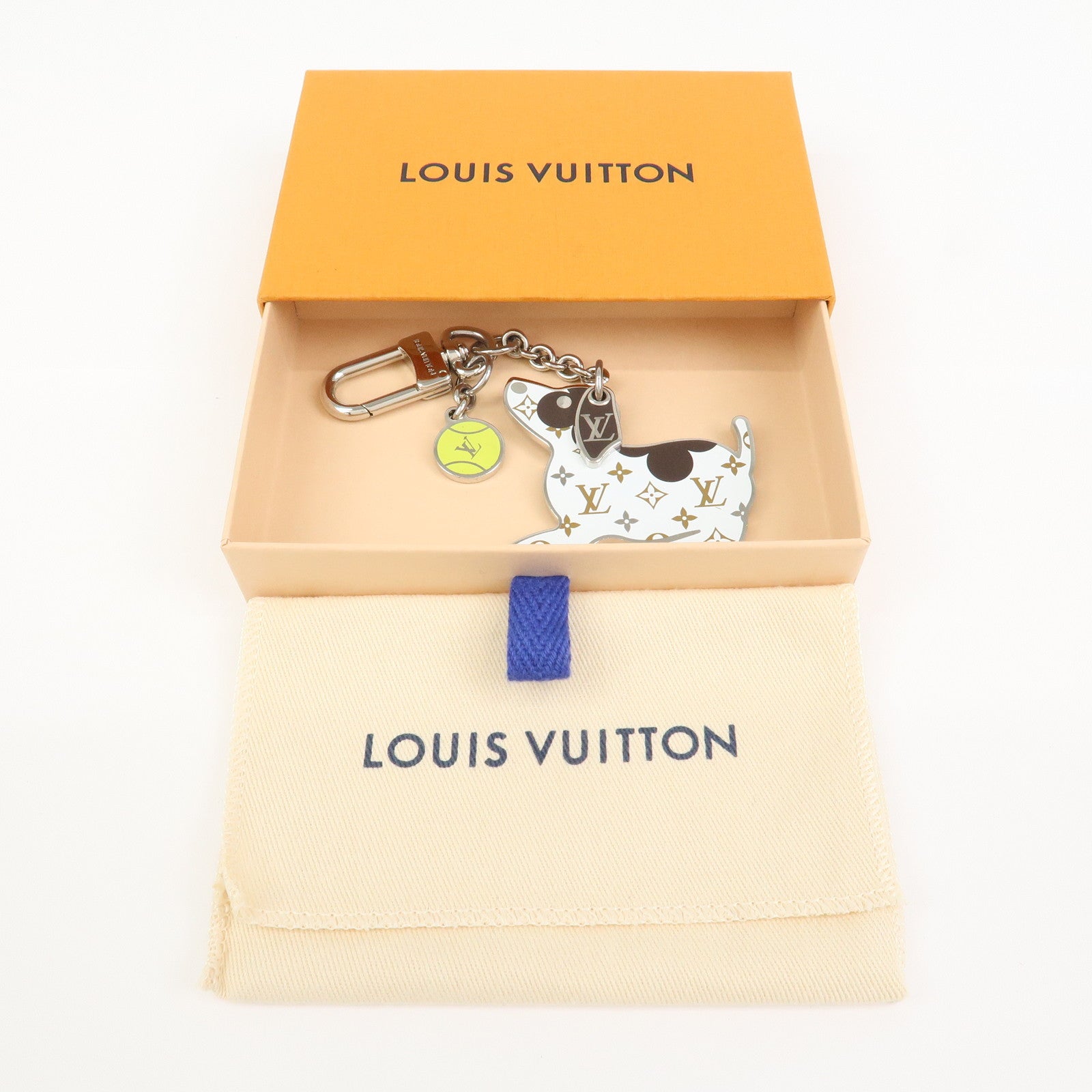 Louis Vuitton Monogram Bijou Sac Dog Bag Charm Key Charm M00747