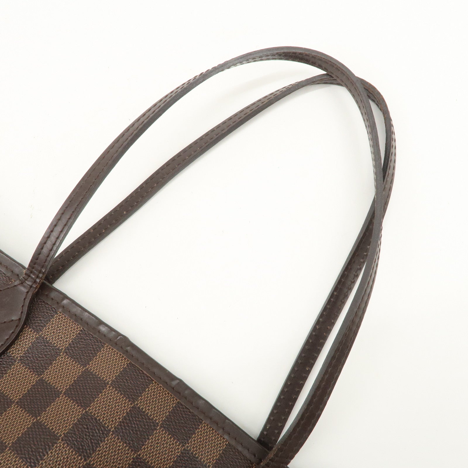 Louis Vuitton Damier Ebene Neverfull MM Tote Bag Cerise N41358