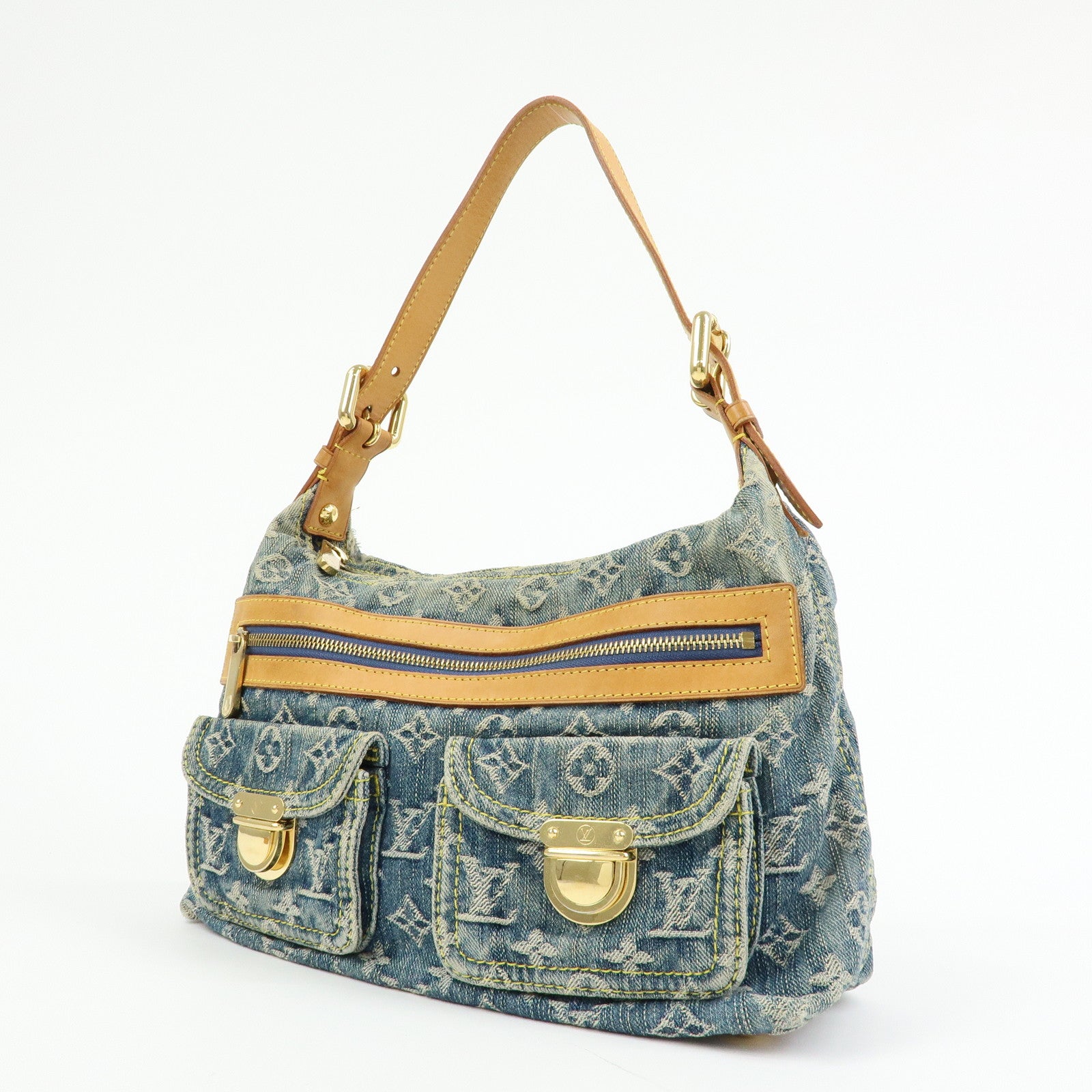 Louis Vuitton Monogram Denim Baggy PM 2Way Bag Shoulder Bag M95049