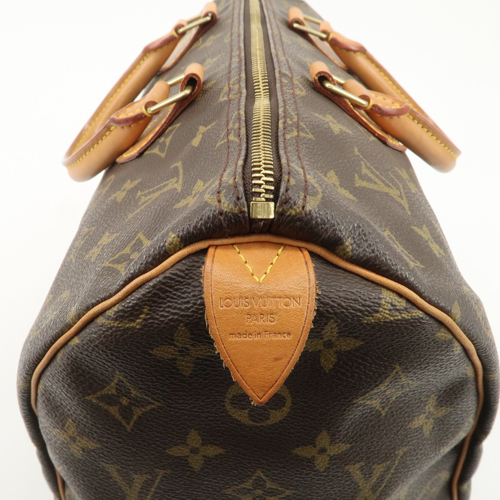 Louis Vuitton Monogram Speedy 35 Boston Bag Brown M41524