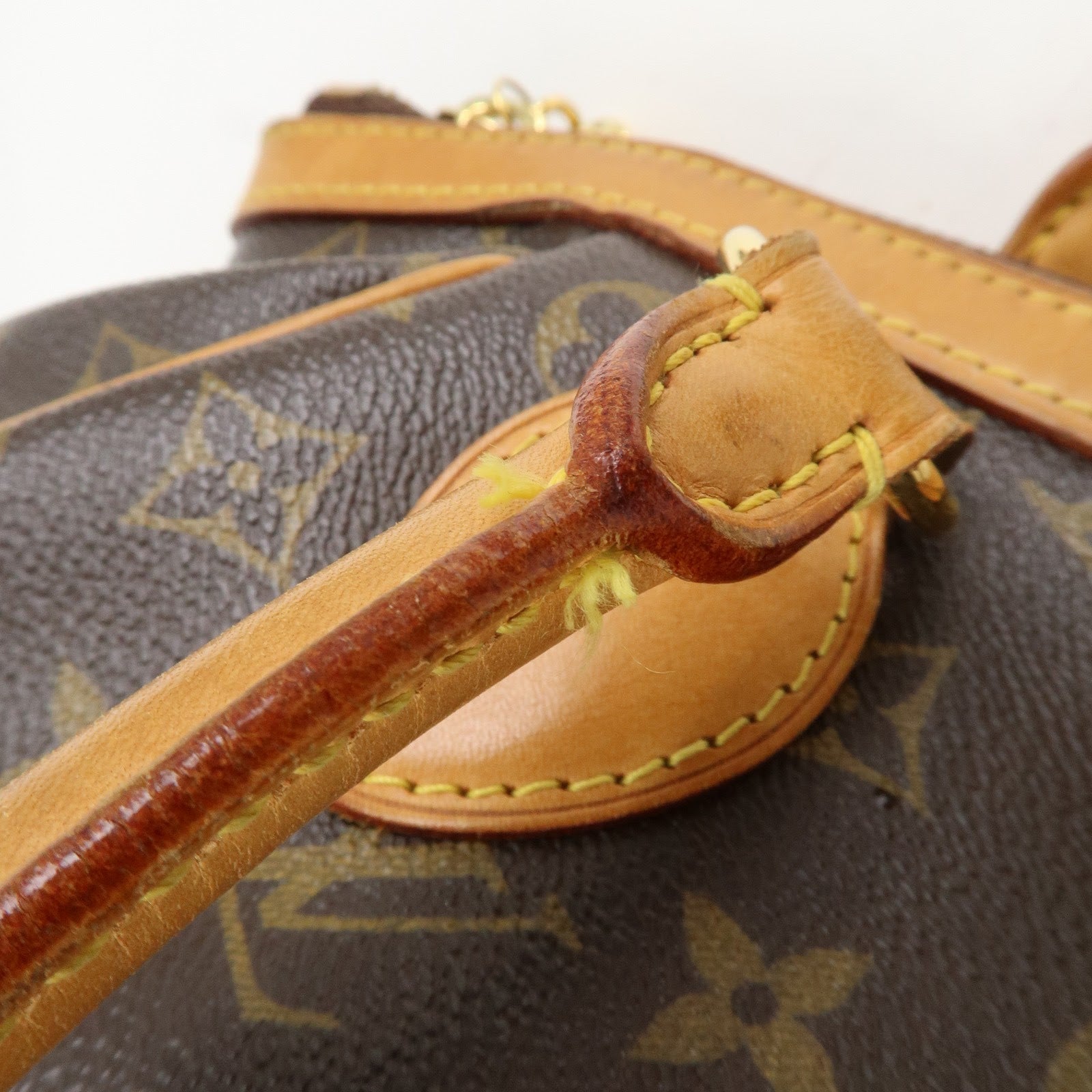 Louis Vuitton Monogram Tivoli PM Hand Bag Shoulder Bag Brown M40143 Used