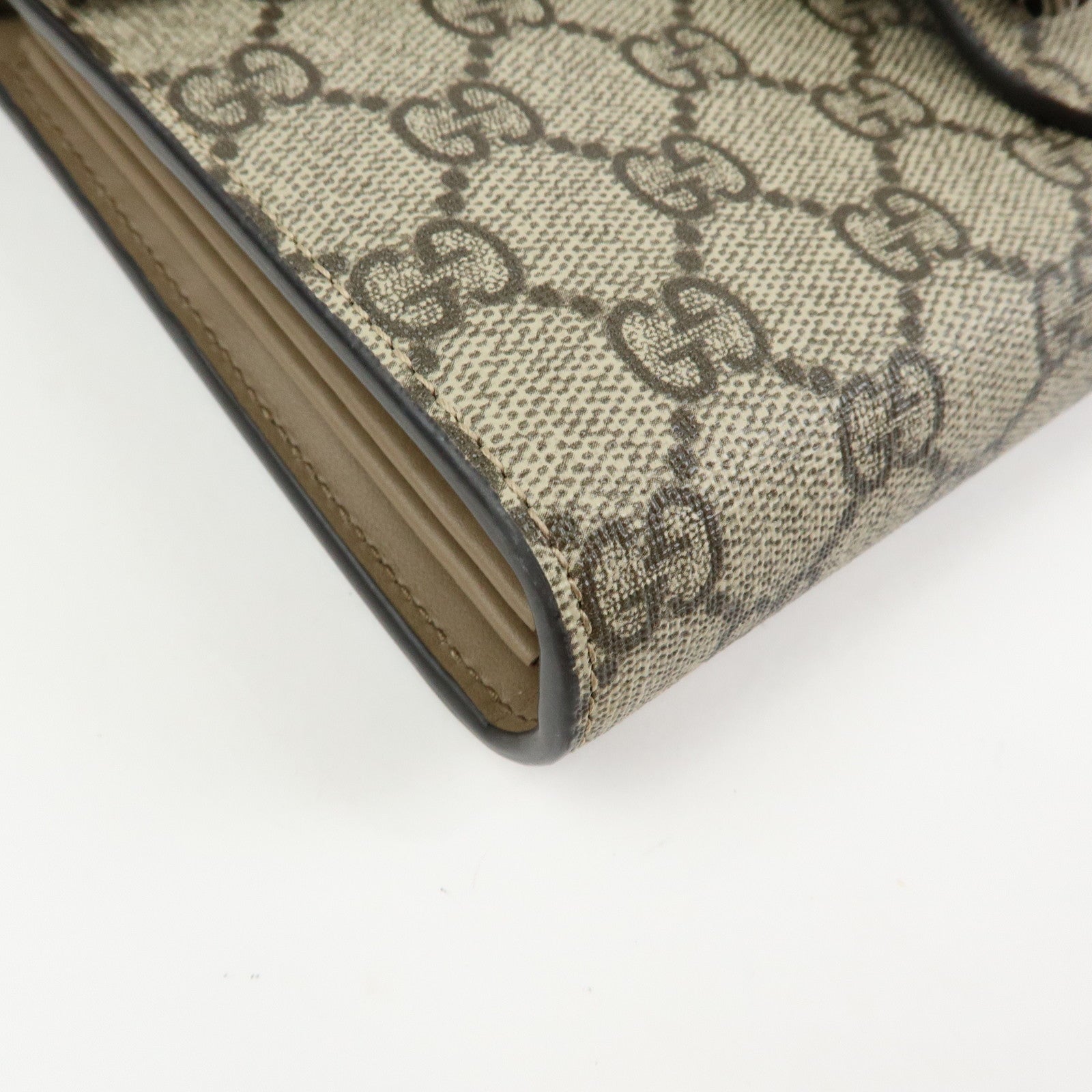 GUCCI Dionysus GG Supreme Chain Shoulder Bag Beige 401231