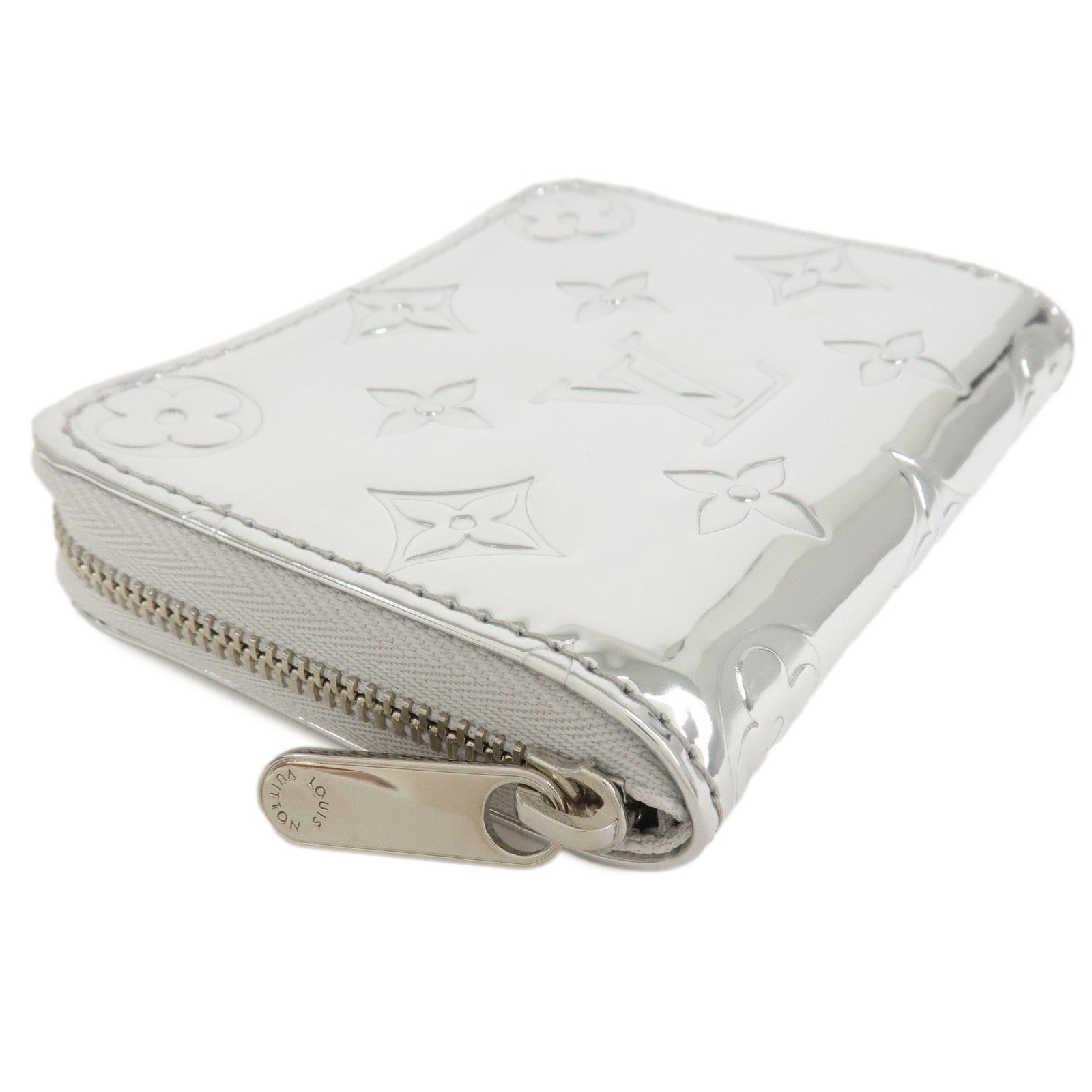 Louis Vuitton Monogram Miroir Mirror Vinyl Coin Case Argent M12673