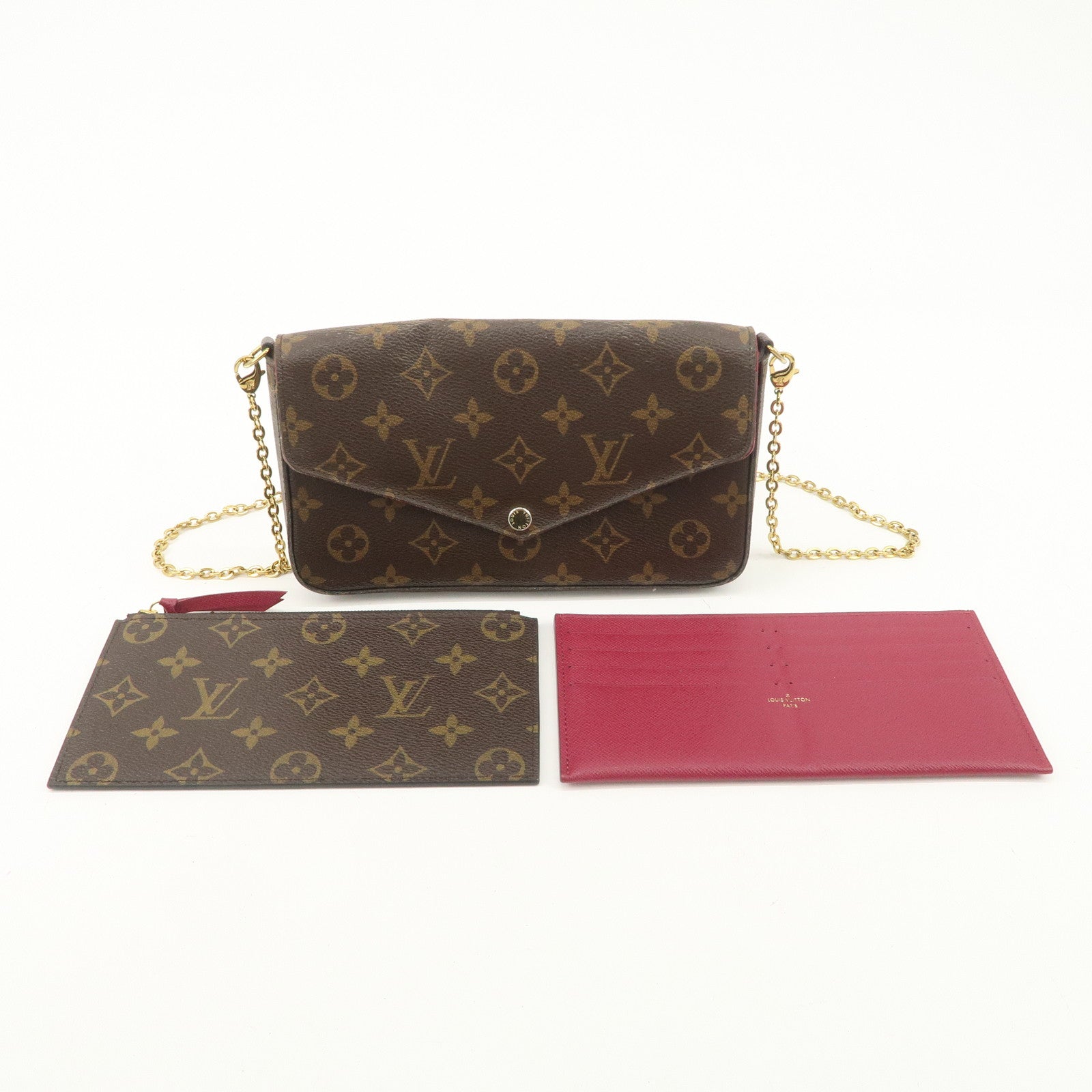 Louis Vuitton Monogram Pochette Felicie Shoulder Bag Brown M61276