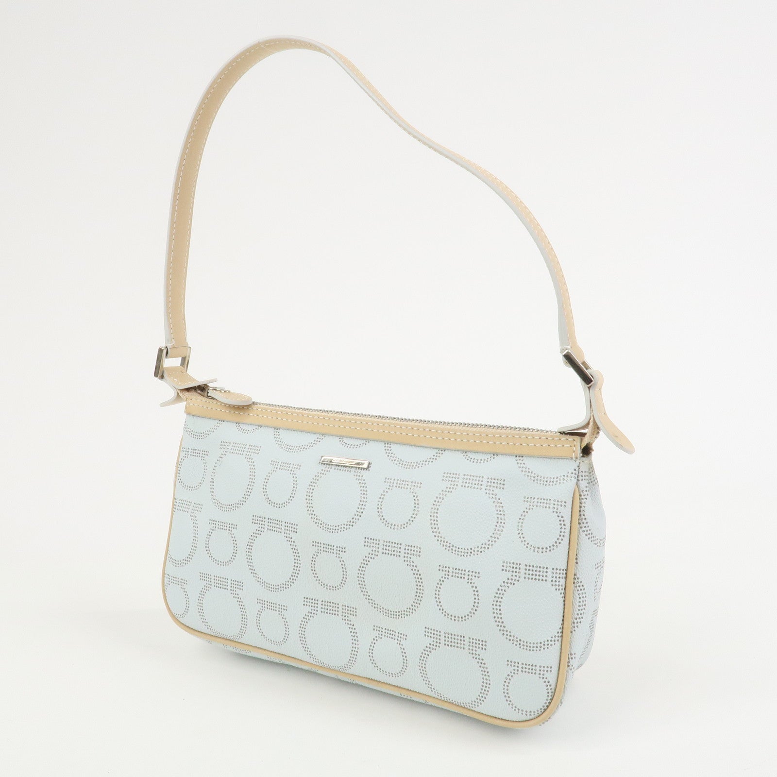 Ferragamo Gancini Leather Hand Bag Shoulder Bag AAU-21 7497