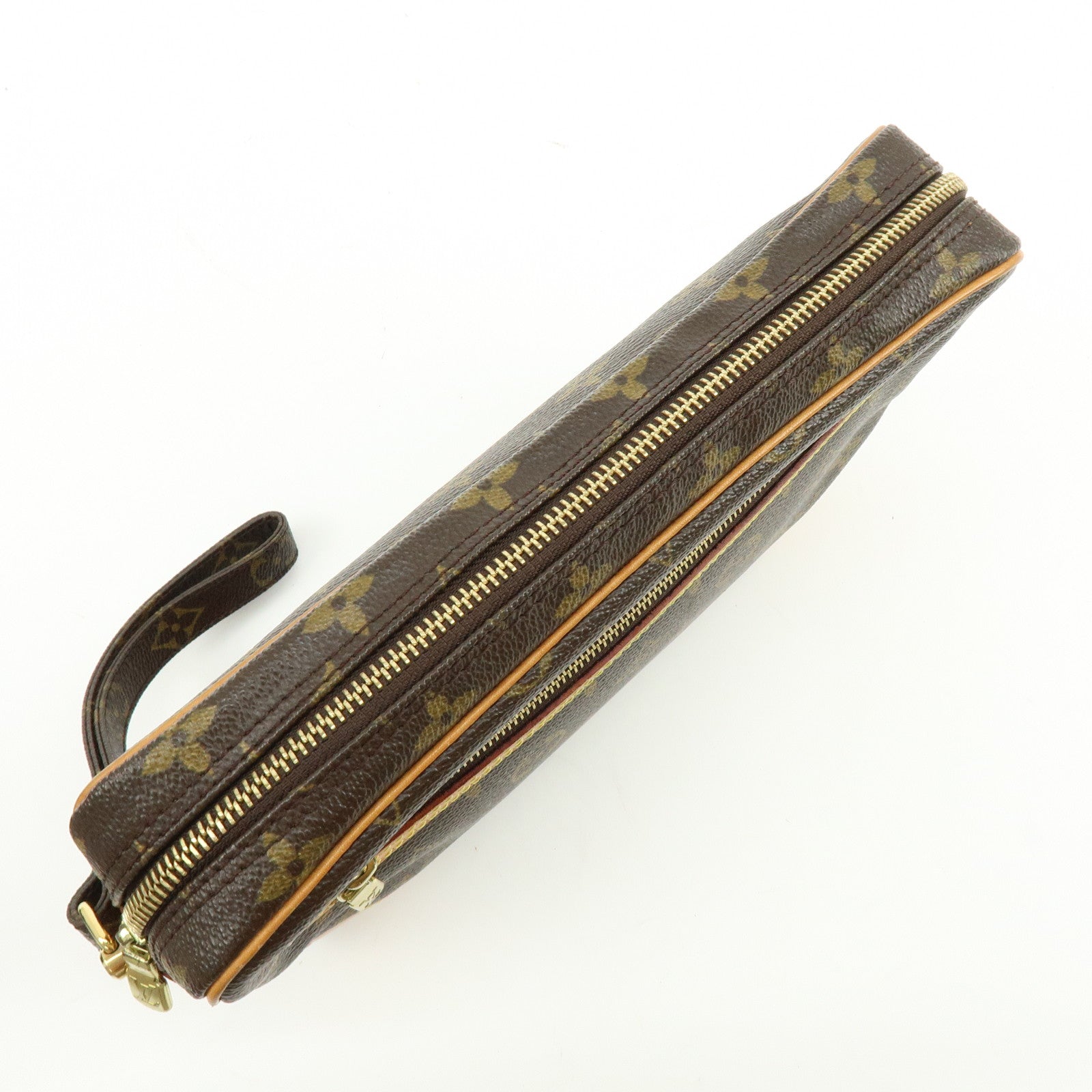 Louis Vuitton Monogram Marly Dragonne GM Clutch Bag Brown M51825